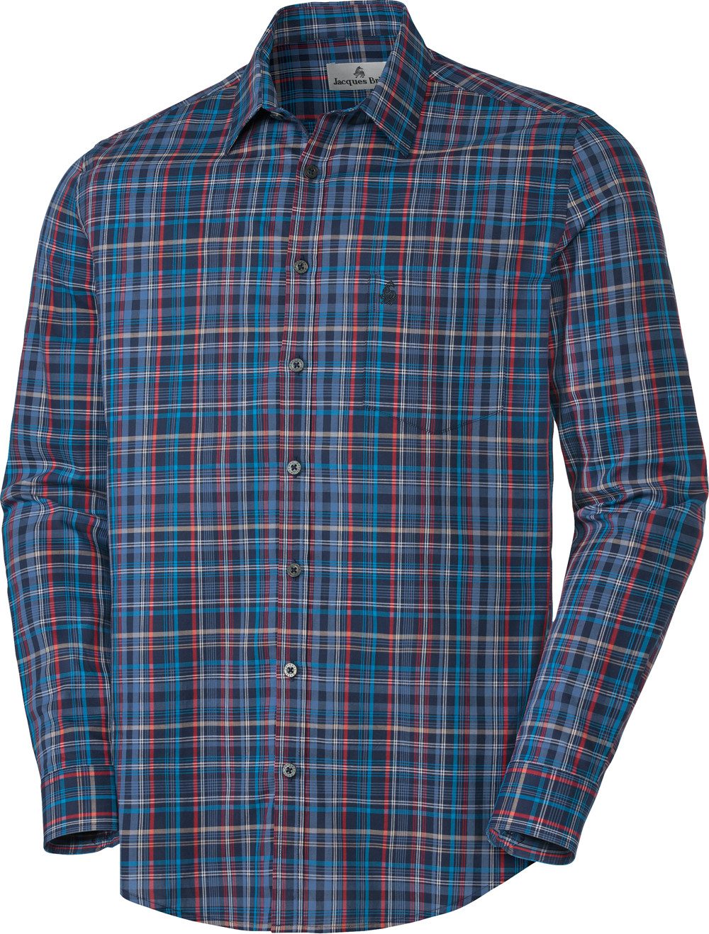 Jaques Britt GmbH Langarmhemd Bequeme Passform dank reiner Baumwolle