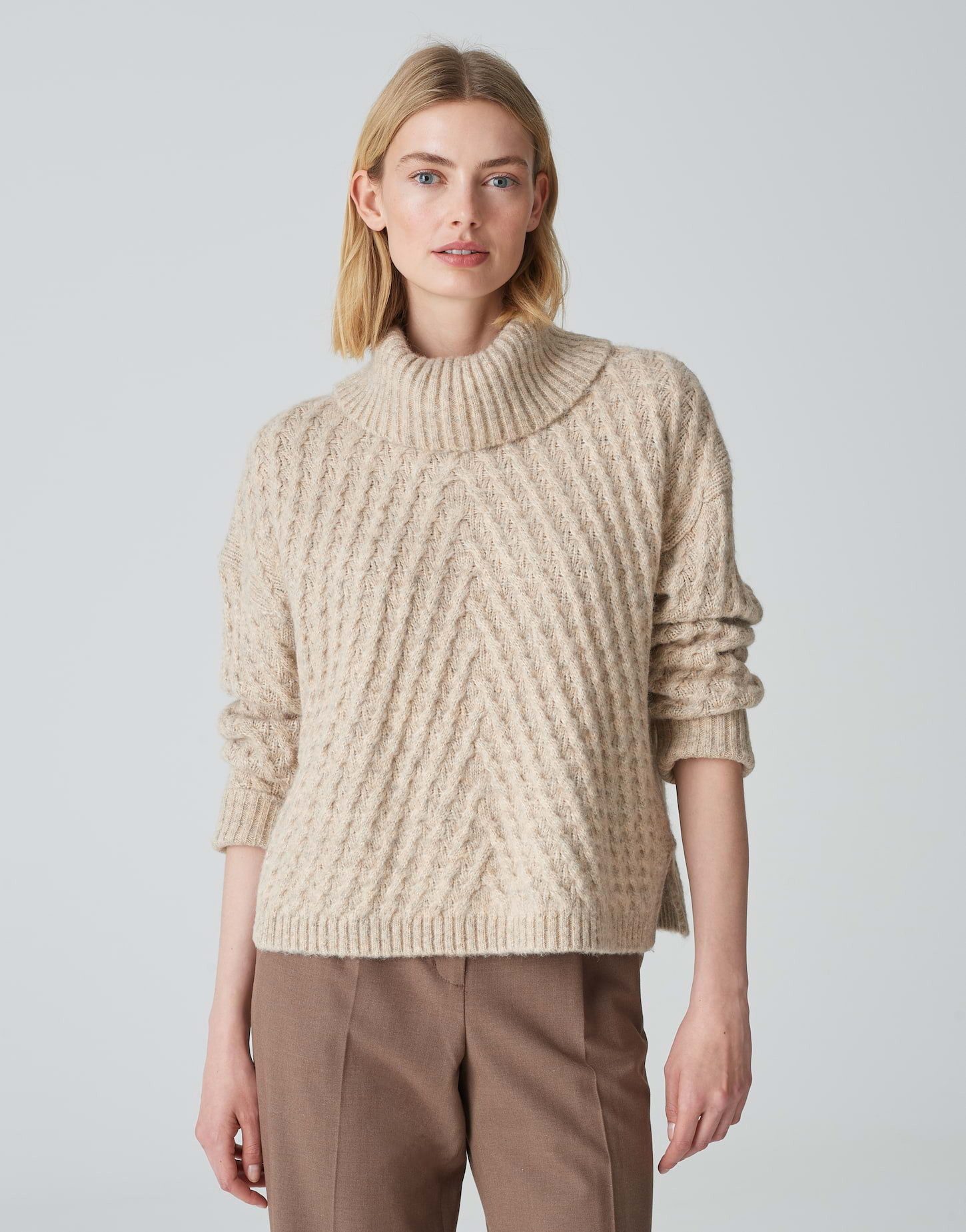 Strickpullover Grobstrickpullover PLINEA Regular mit Wolle