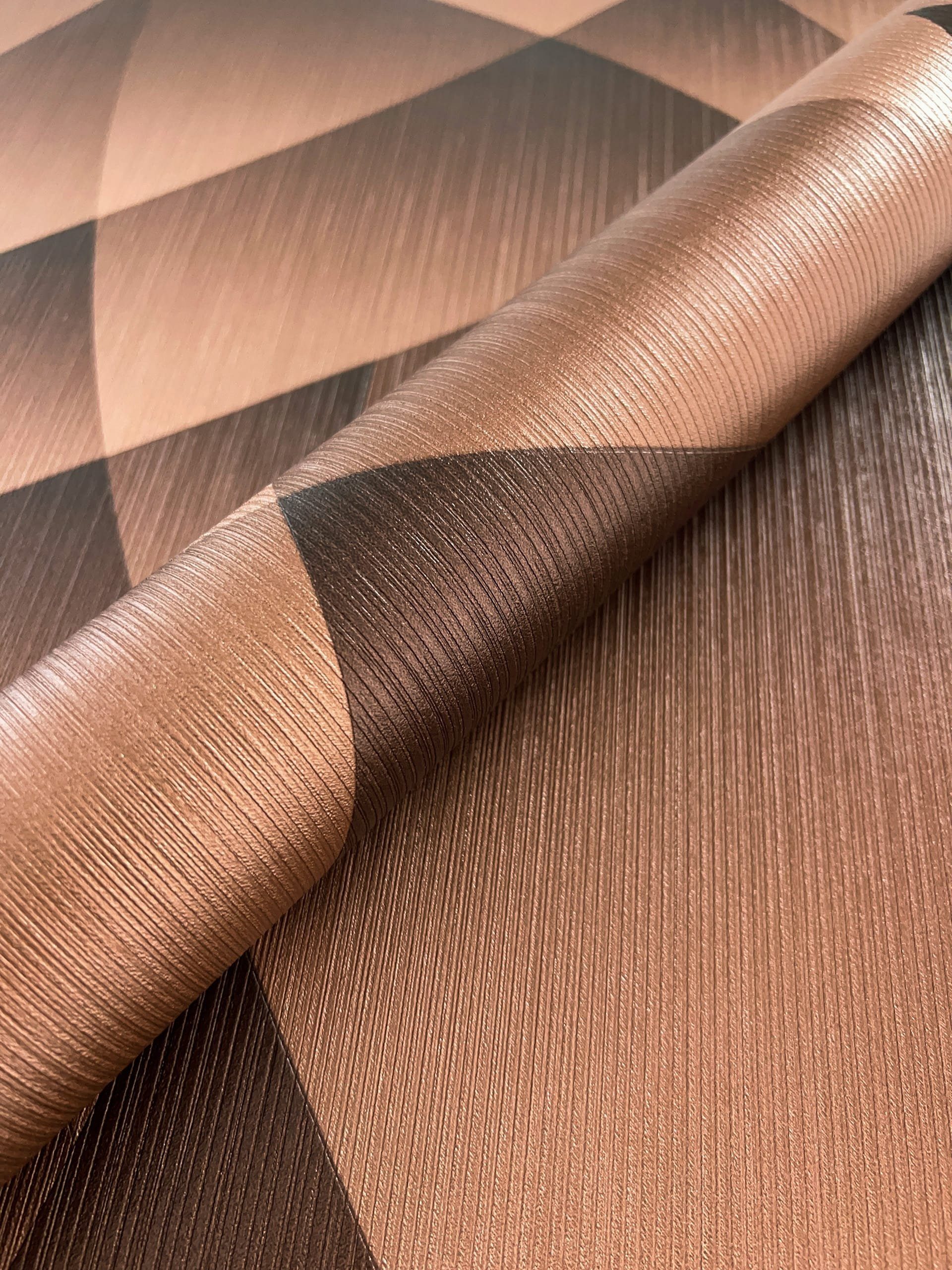 Newroom Vliestapete, Bronze Tapete Modern Grafik - Mustertapete Streifentap günstig online kaufen