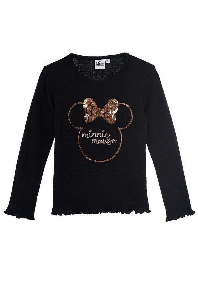 Disney Minni Maus Mädchen Minnie Mouse Langarmshirt 