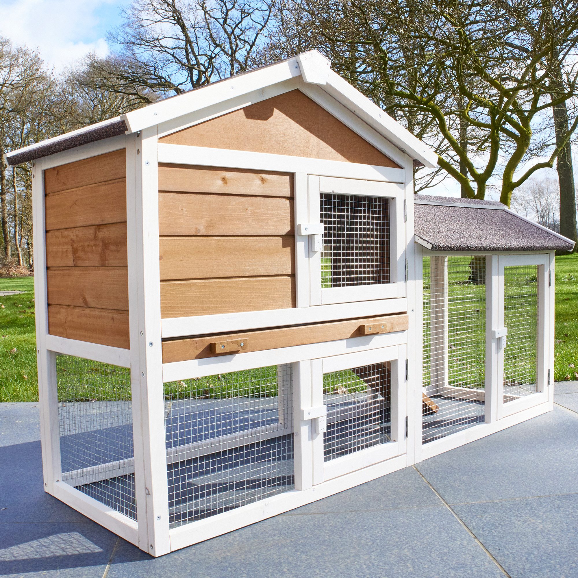 Zooprinz Kleintierstall Hofstadl mit Auslauf 146x86x50 günstig online kaufen