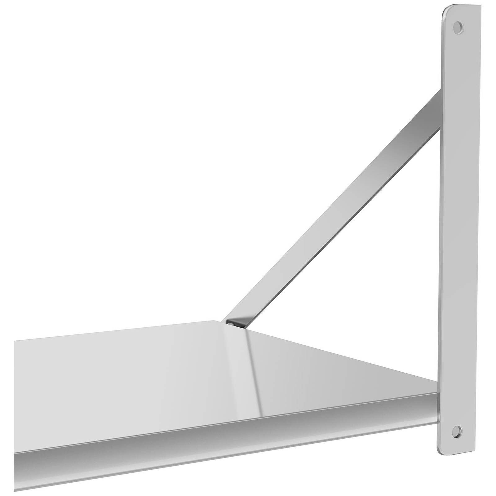 Royal Catering Hängeregal Wandbord 60 x 45 cm klappbar 40 kg Wandregal Edelstahl Küchenregal, verschiedene Größen