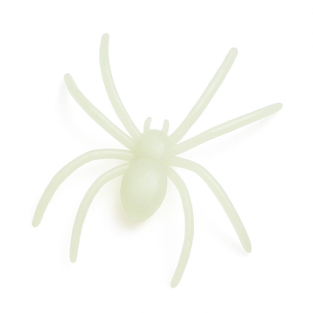 Folat Tierfigur 50 fluoreszierende Spinnen 4×5 cm Halloween Deko Glow-in-the-Dark (50 St)