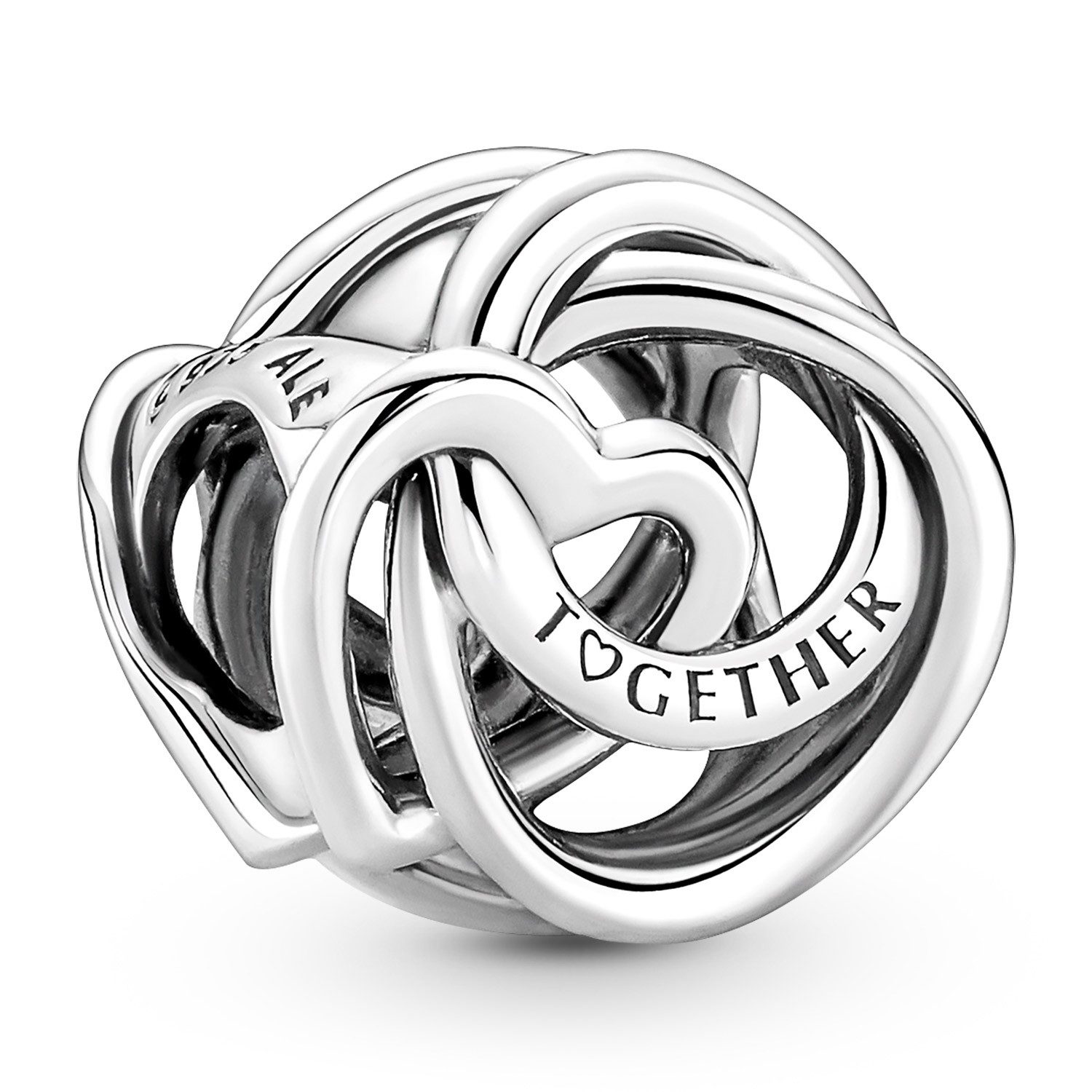 Pandora Herzanhänger Charm Familie Für Immer Eingekreistes Herz Silber
