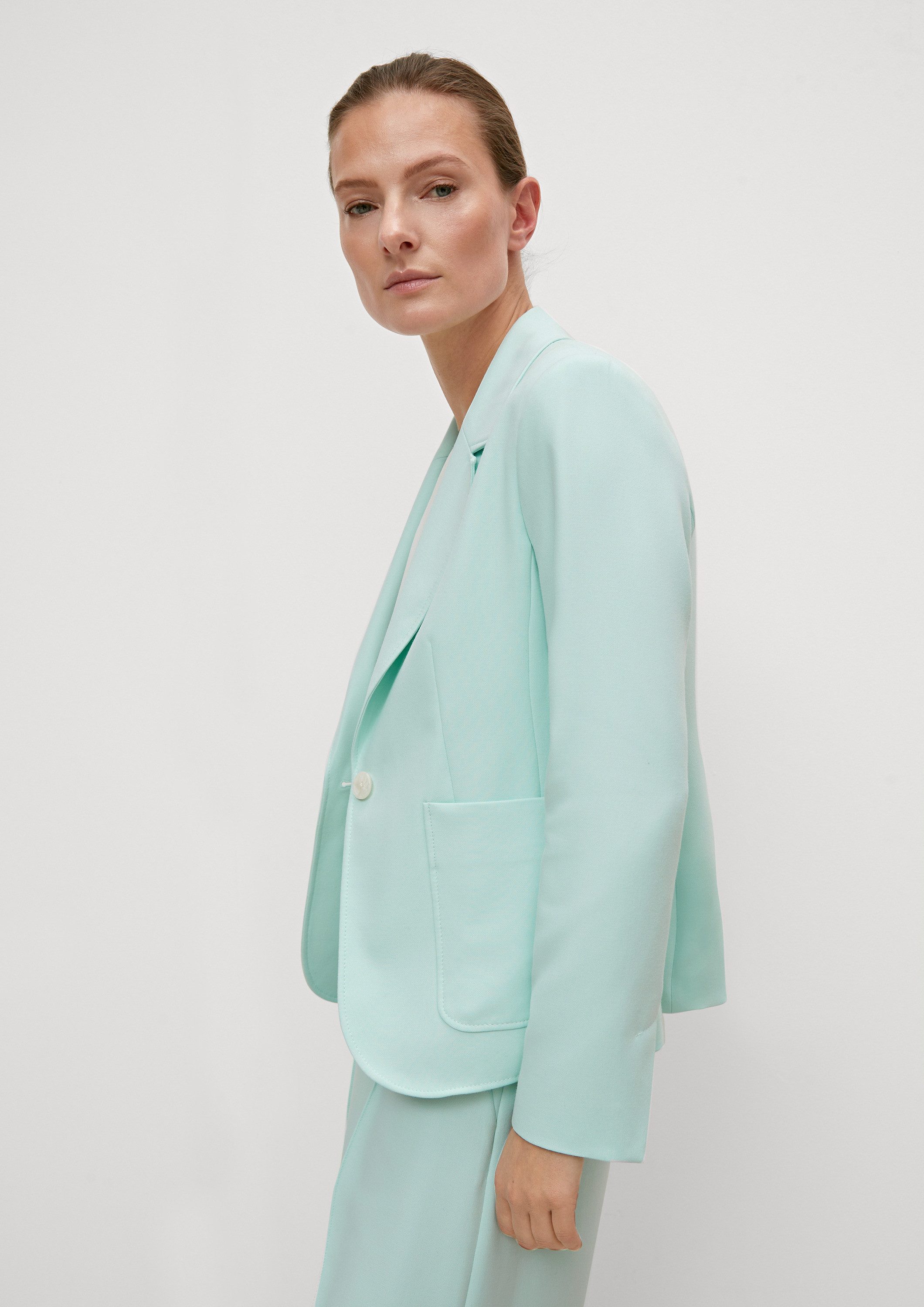 comma Jackenblazer Indoor-Blazer Blazer aus Viskosemix