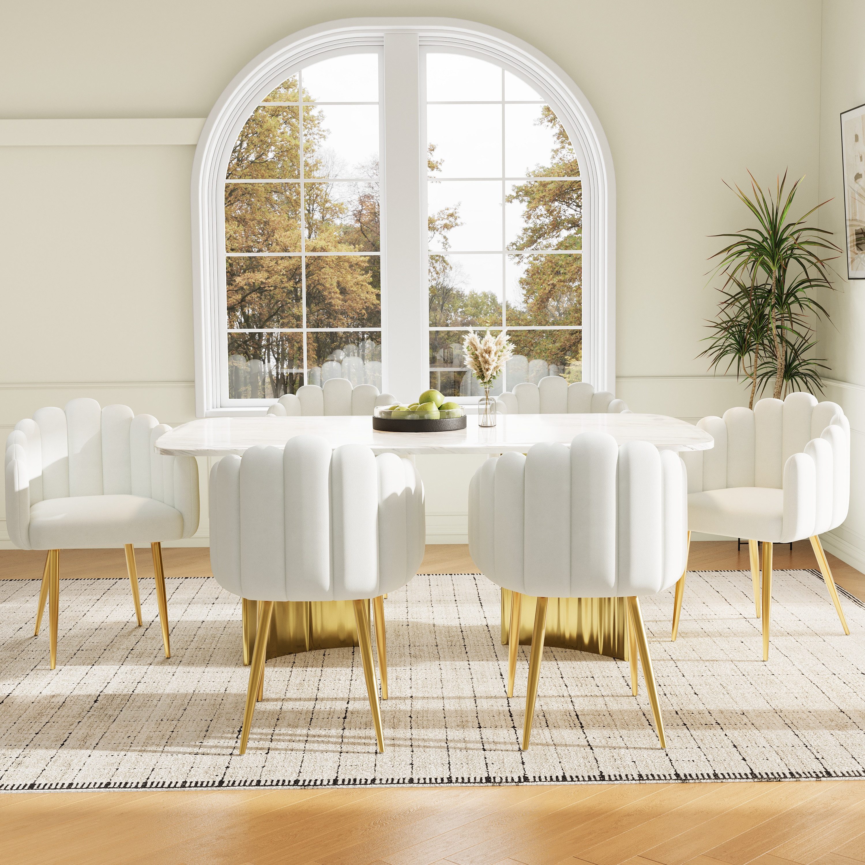 Flieks Polsterstuhl (Set, 6 St), 6er Set Esszimmerstühle mit Armlehnen Wohn günstig online kaufen