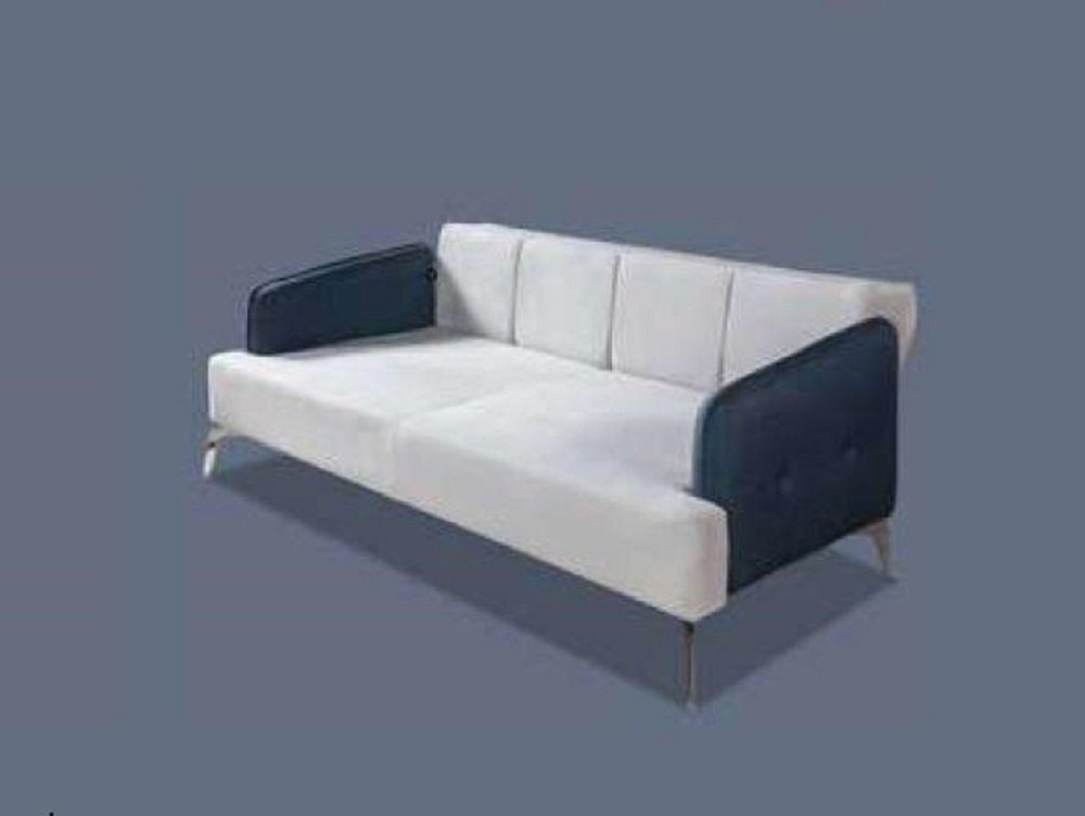 Sofa JVmoebel Textil 3-Sitzer Couch Wohnzimmer Dreisitzer 3 Polster Sitzer Weiß