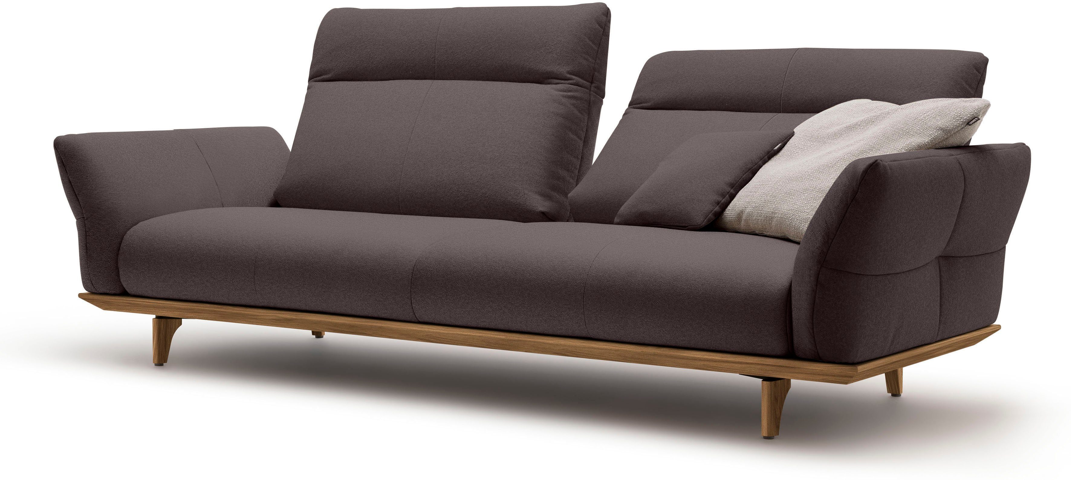 hülsta sofa 3,5-Sitzer hs.460, Sockel und 228 cm Füße Nussbaum, in Breite