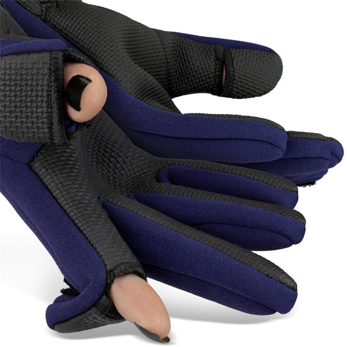 Neopren Navy Angeln Arapaima Handschuhe spin Fishing Angelhandschuhe Equipment (Paar)