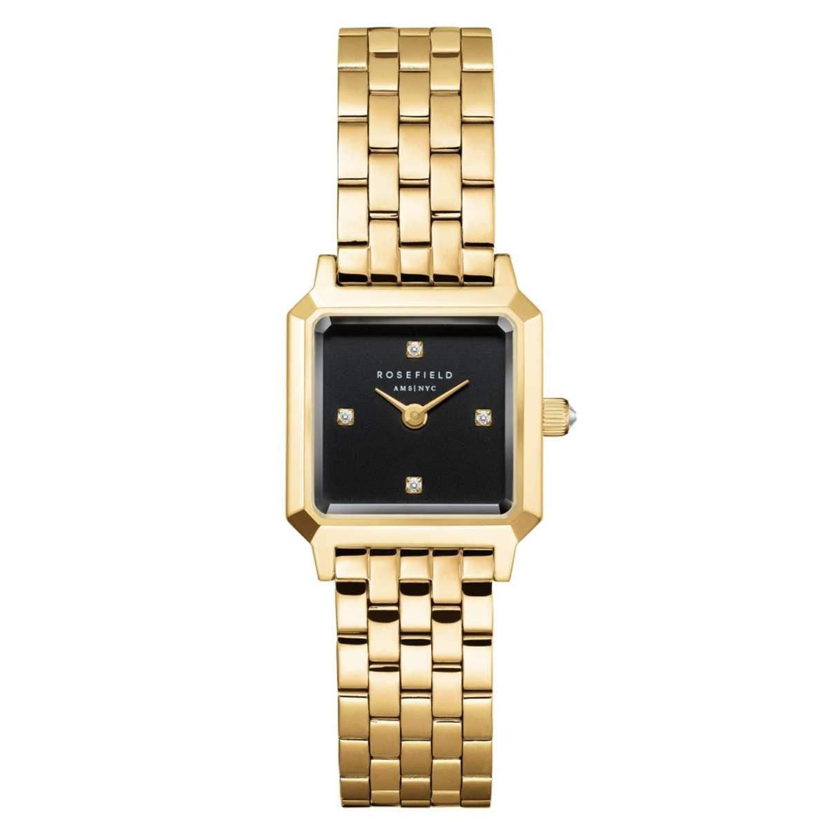 ROSEFIELD Quarzuhr BBGSG-B08, für Damen Boxelle Goldfarben/Schwarz