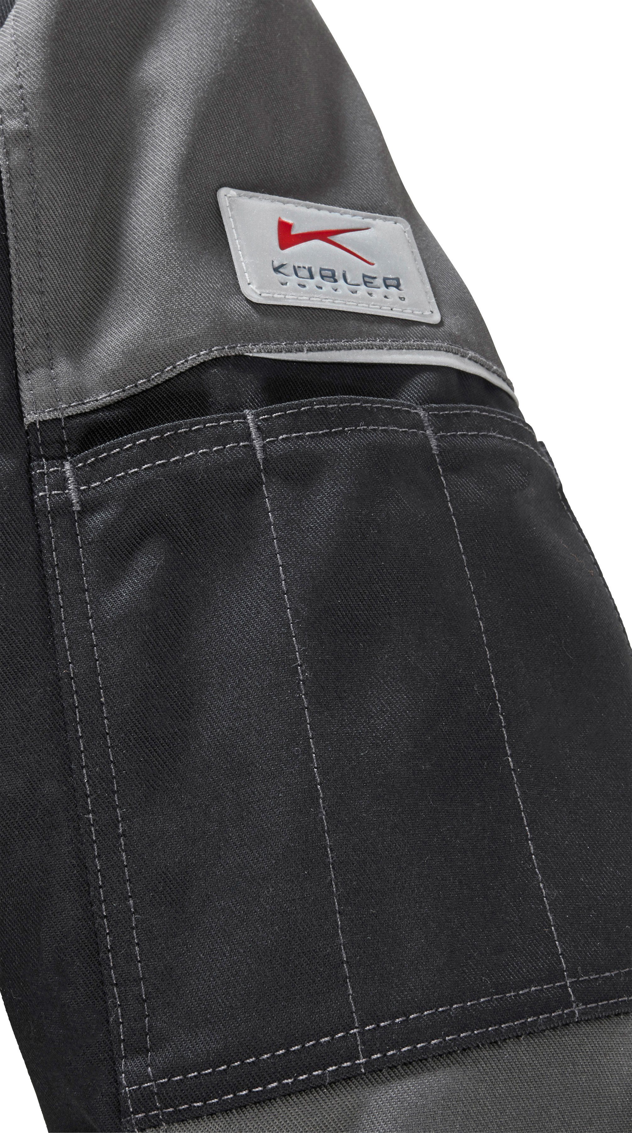 schwarz-grau Arbeitsjacke Vordertaschen Kübler 4 ACTIVIQ mit