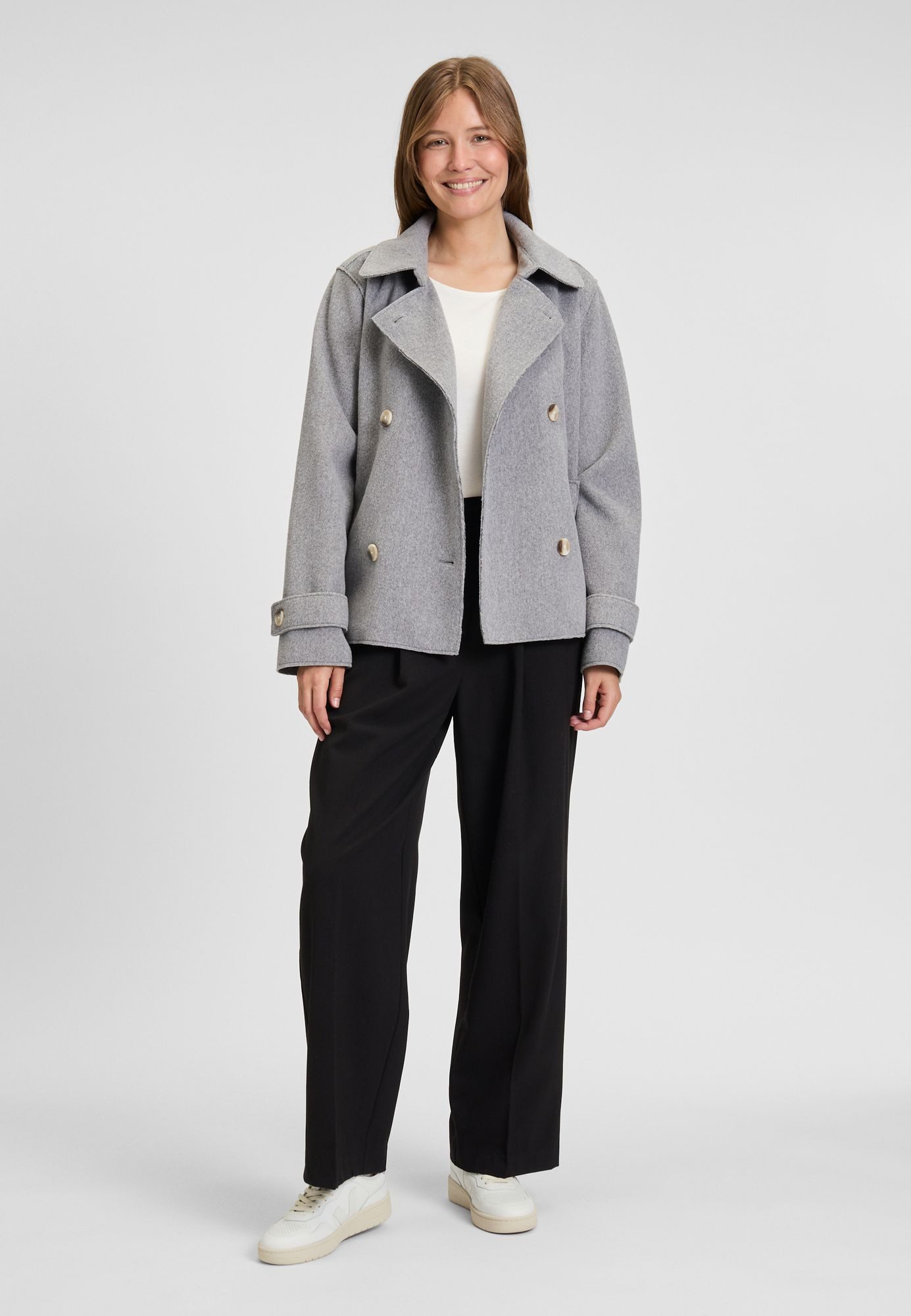 COVERED Kurzjacke Wisal L60409CO Zweireiher mit Knöpfen, Wollmantel-Optik, günstig online kaufen