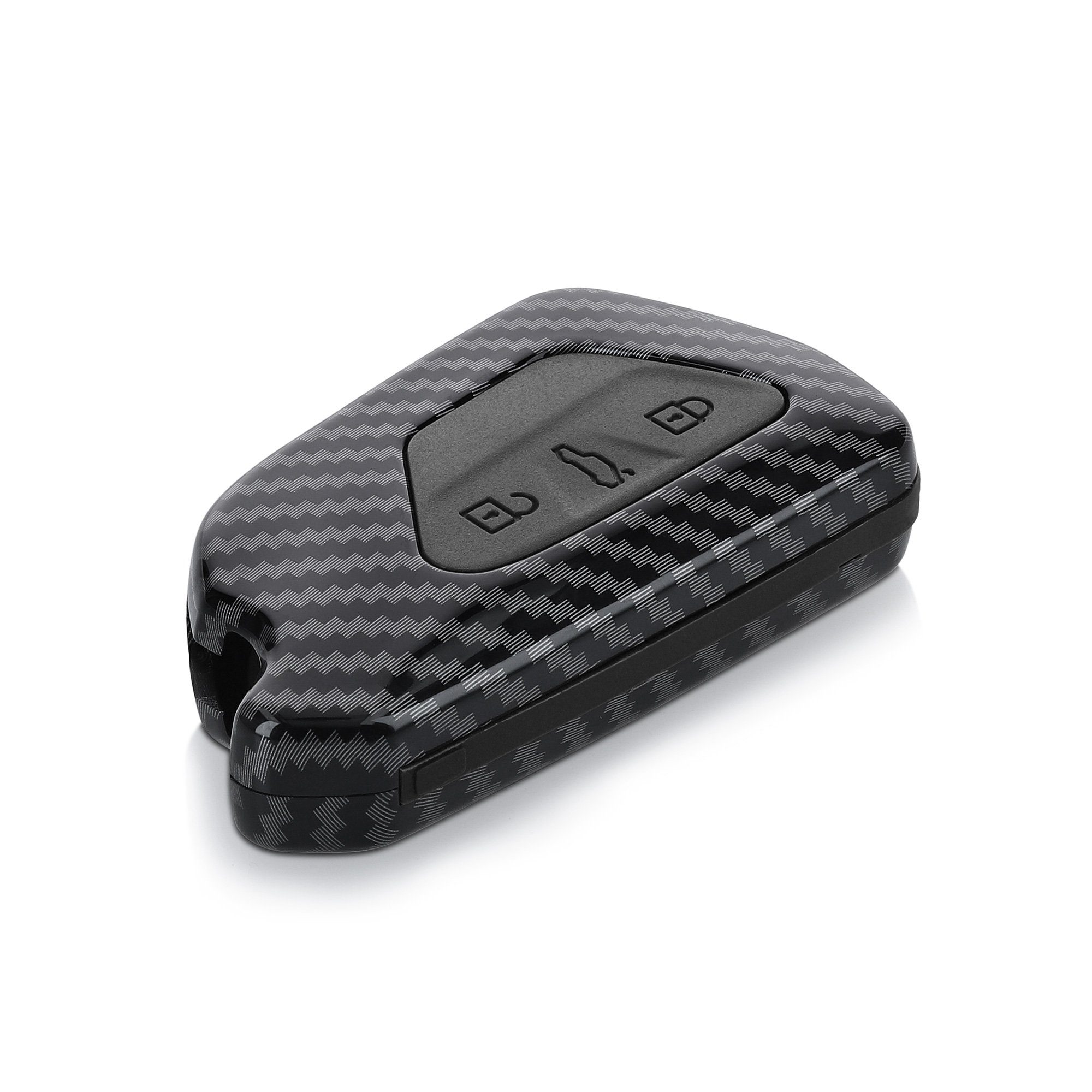 Case Schlüsselhülle 8, Schlüsseltasche VW Schutzhülle Cover Golf Schwarz Hülle kwmobile - Hardcover für Autoschlüssel