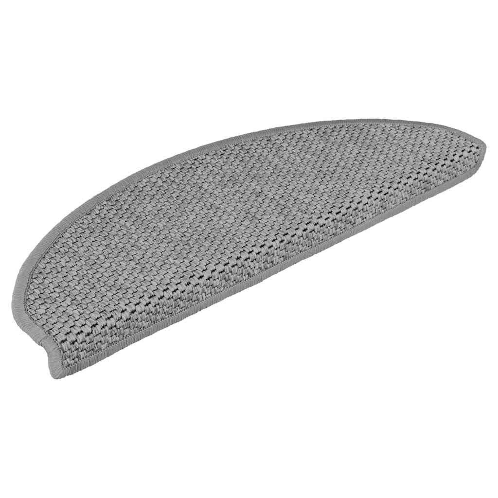 vidaXL Stufenmatte Stufenmatten Selbstklebend Sisal-Optik 30Stk. 65x21x4cm Silbern, Höhe: 4 mm