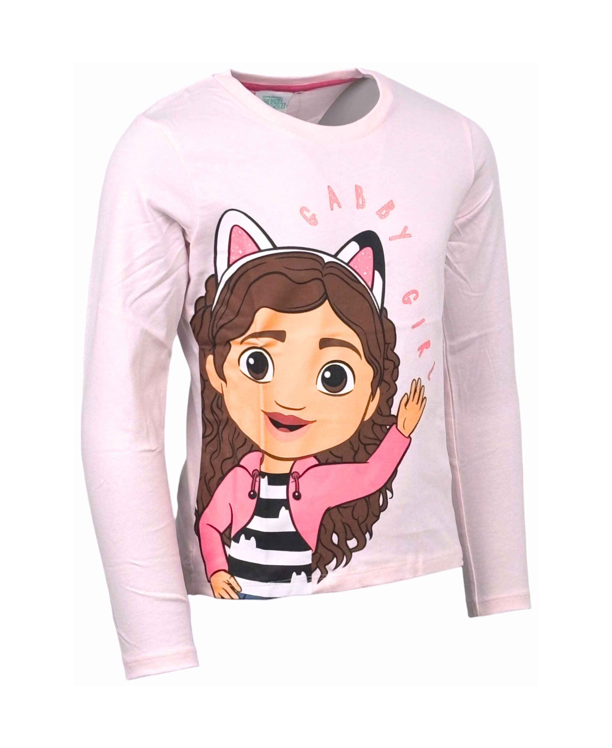 Dreamworks Gabby’s Dollhouse Langarmshirt Gabby Girl Mädchen Shirt mit Glitzer Gr. 98 - 128 cm