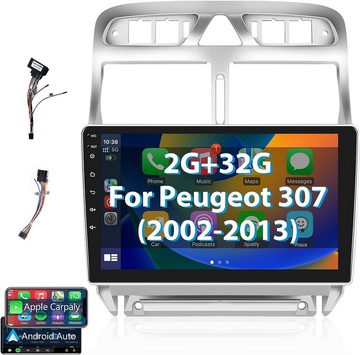 GABITECH für Peugeot 307 9" Android 13 Autoradio Bluetooth Carplay Einbau-Navigationsgerät