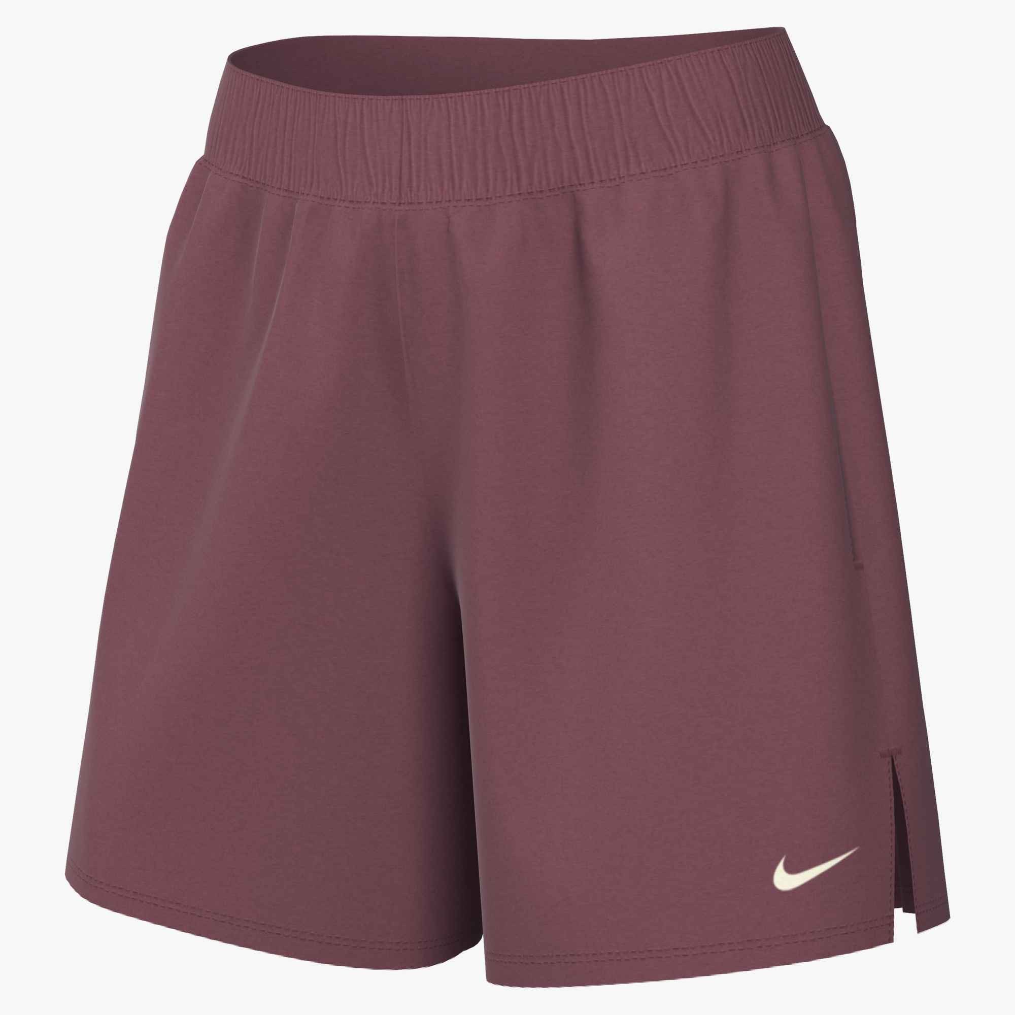 Nike Sportswear Shorts W NK STDO FLC MW MR STD 4 SHRT mit Eingrifftaschen, ca. Mitte Oberschenkel lang, gerade Beinform