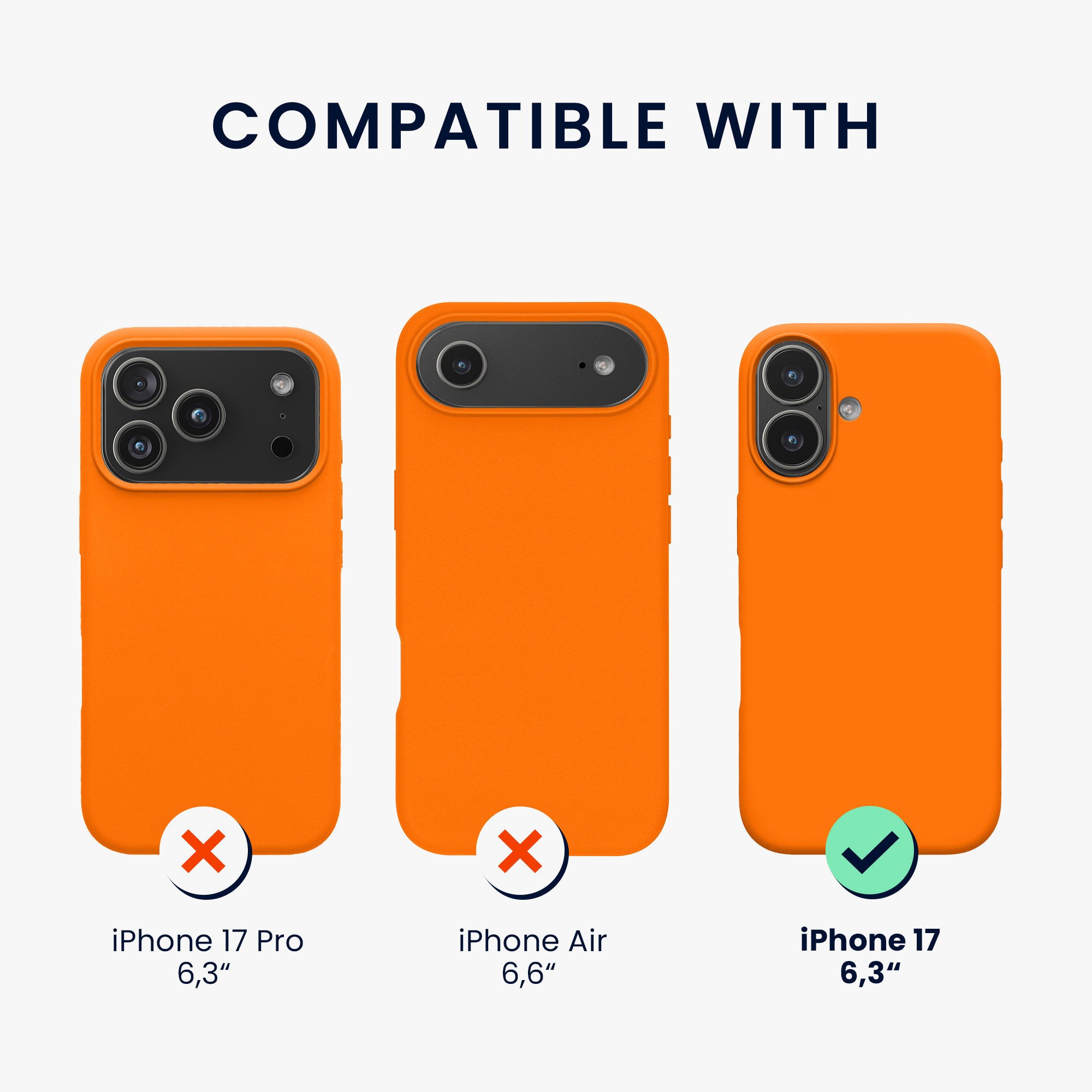 kwmobile Smartphone-Hülle Hülle für Apple iPhone 17, Hülle Silikon gummiert - Handyhülle - Handy Case Cover – Bild 2 von 5