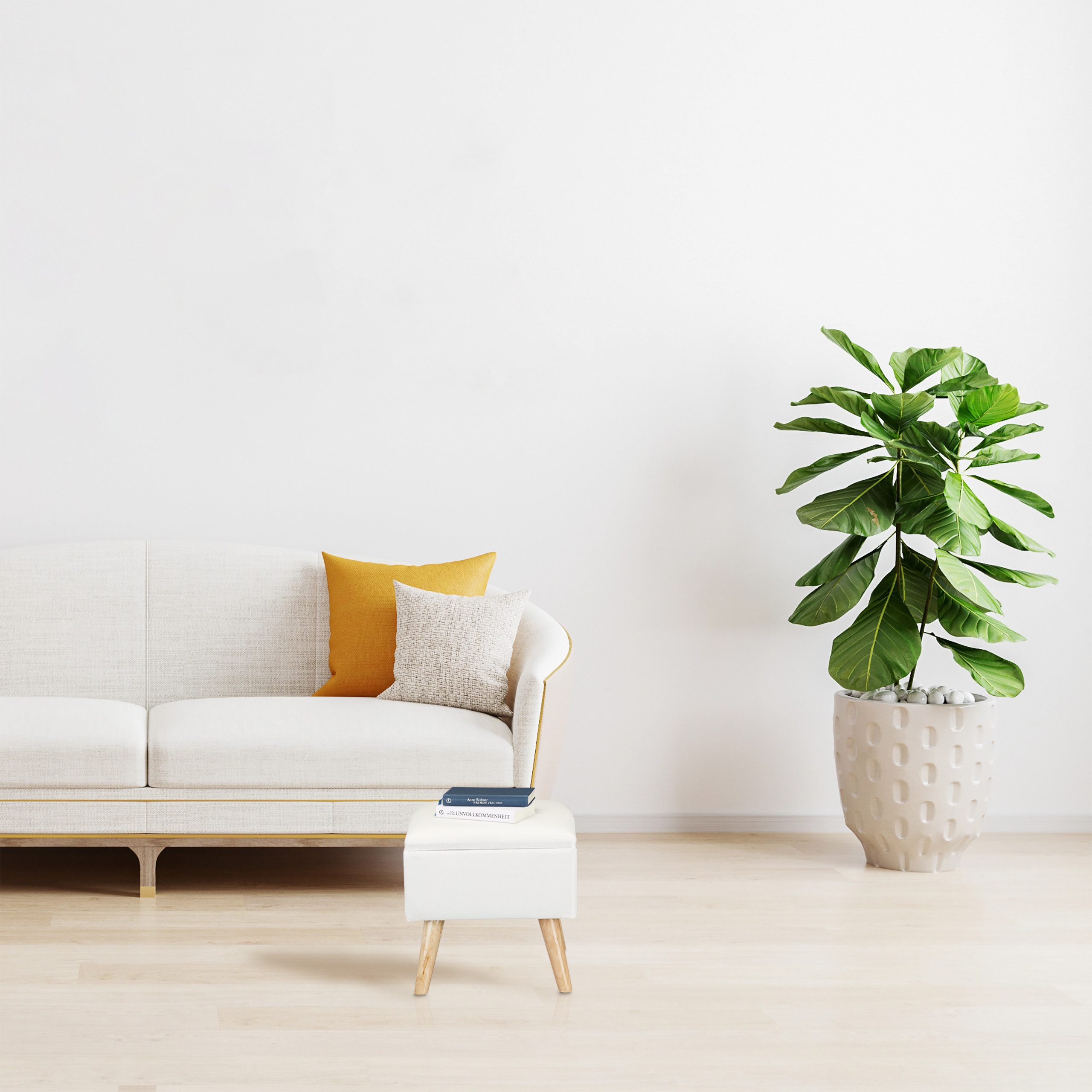relaxdays Stauraumhocker Hocker mit Stauraum, Weiß günstig online kaufen