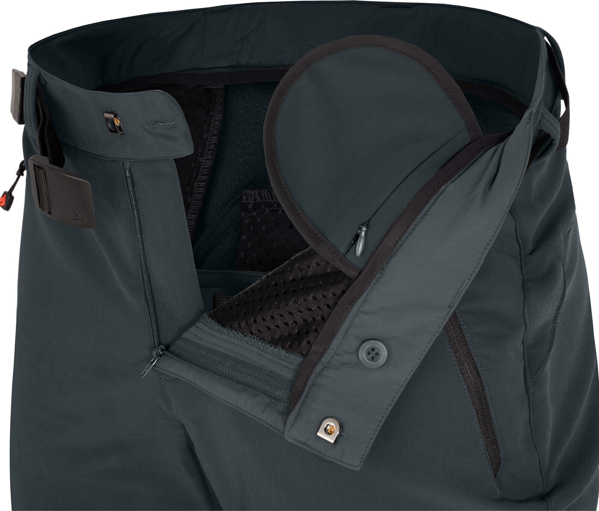 Bergson Outdoorhose VARBERG Herren Winter Softshellhose, robust, Innenfleece recycelt, Normalgröß