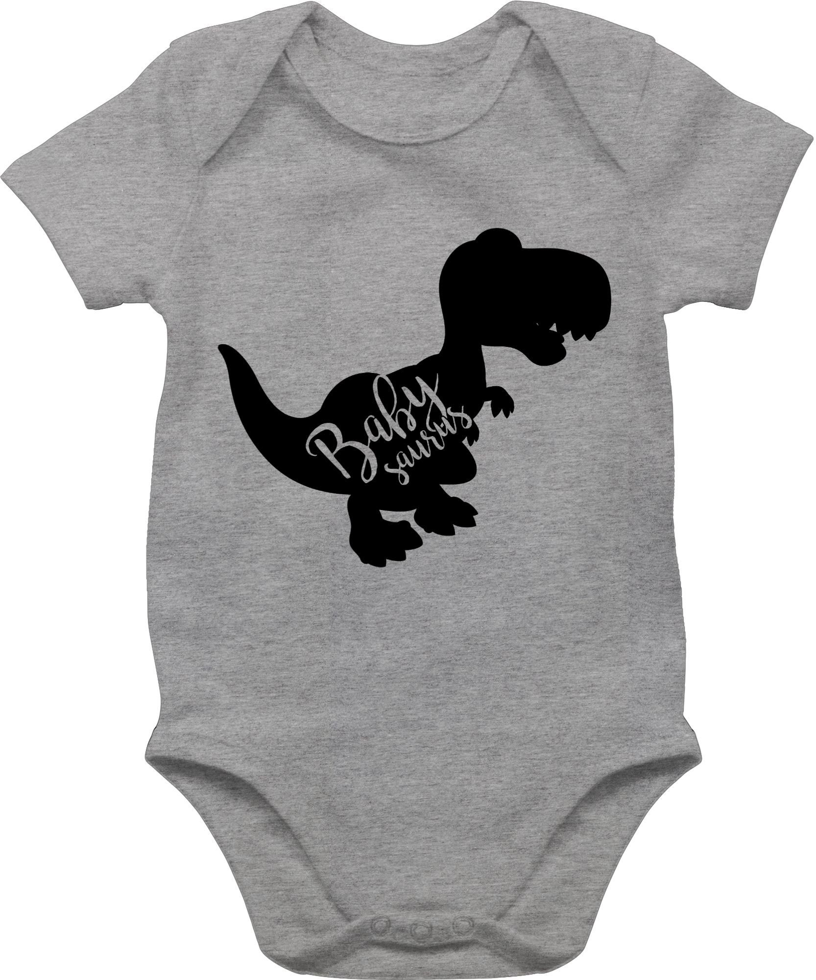 Shirtracer Shirtbody Babysaurus Partner-Look Familie Baby 1 Grau meliert