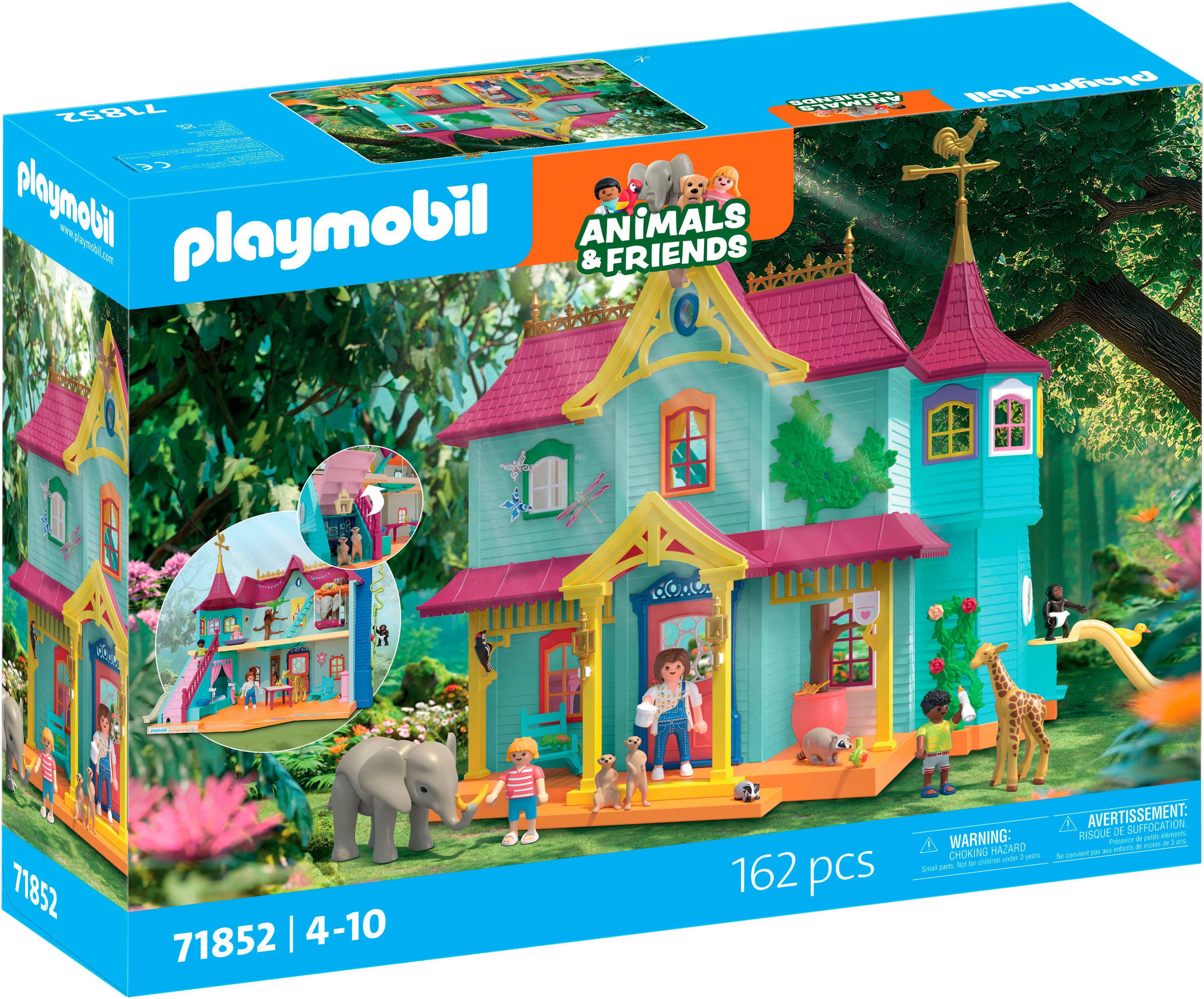 Playmobil® Kunterbunte Tiervilla (71852), Animals & Friends Konstruktions-Spielset, (162 St), Made in Germany