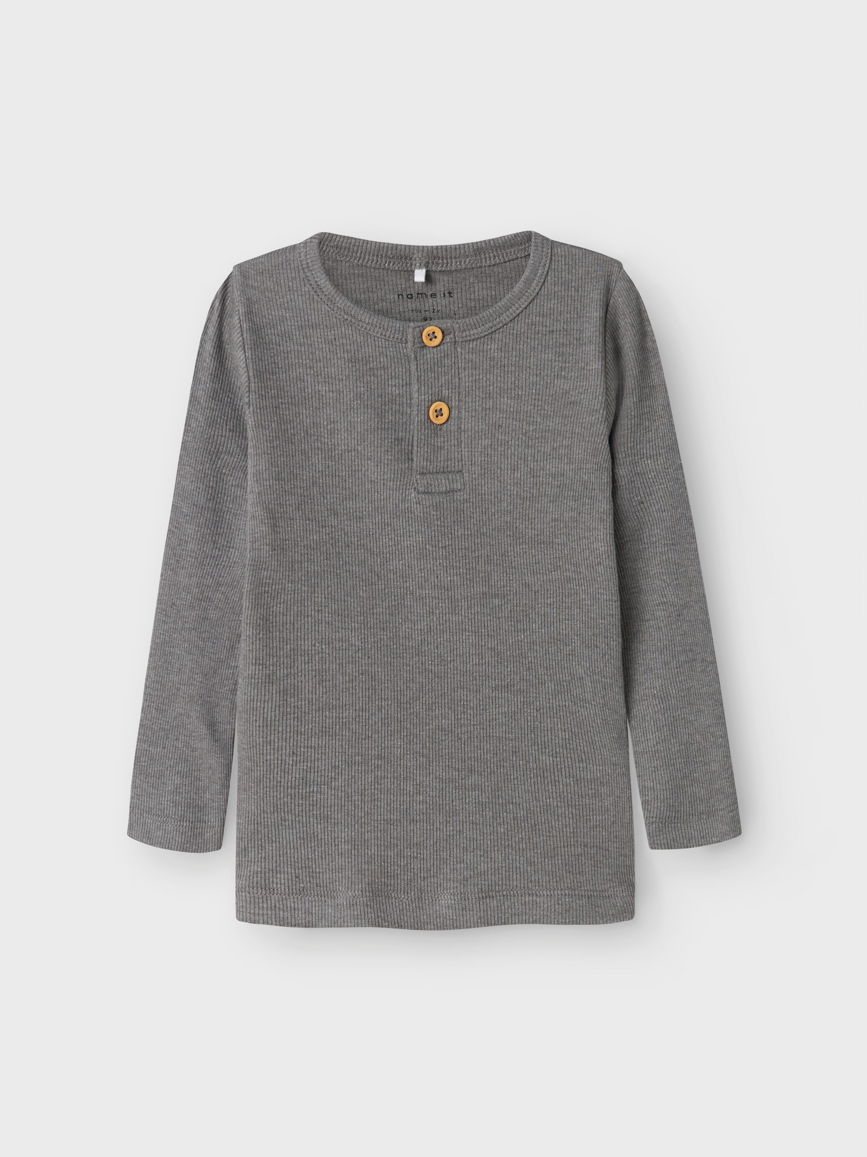 Name It Langarmshirt NMMKAB LS TOP NOOS Im Henley-Stil - mit kurzer Knopfleise, normal geschnitten – Bild 3 von 5