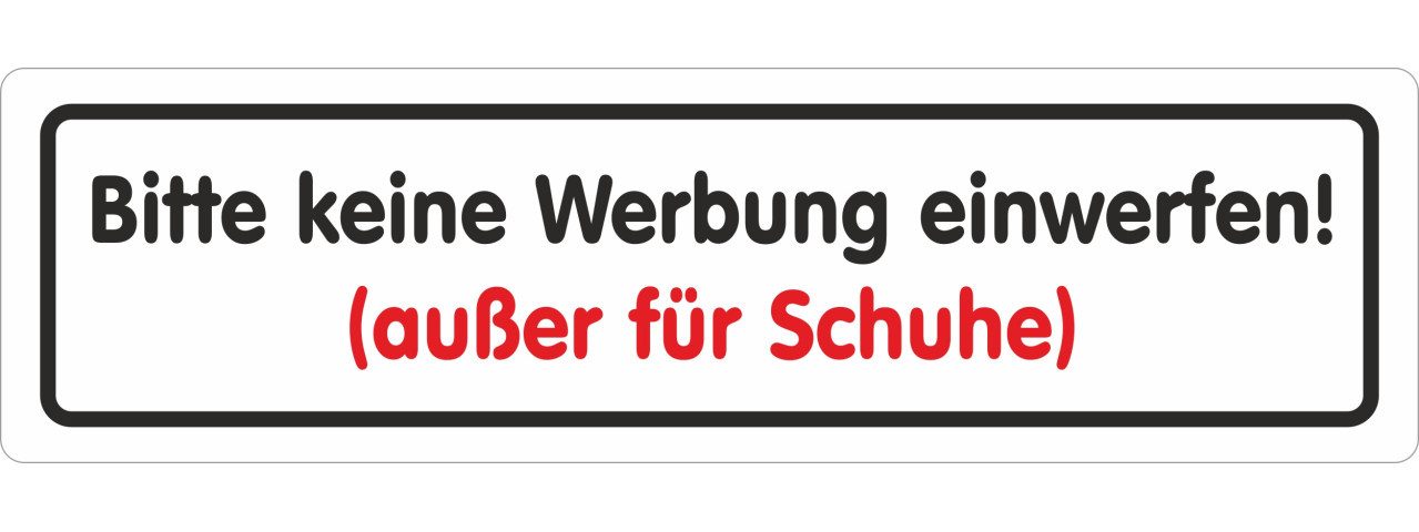 Aufkleber Hermann Schütz Aufkleber Bitte keine Werbung