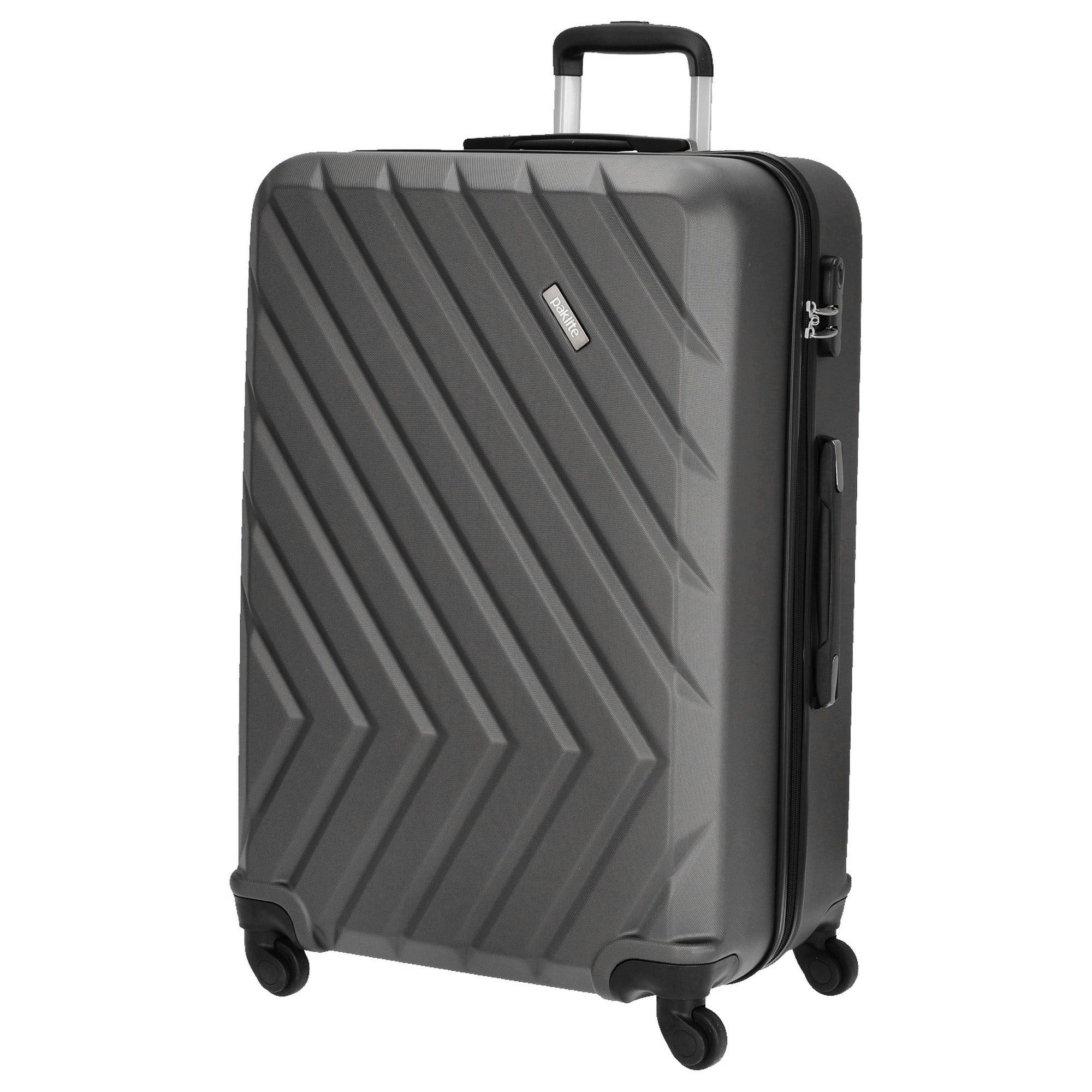 paklite Kofferset Quick Trolley Set 3tlg. (grau/anthrazit), 4 Rollen