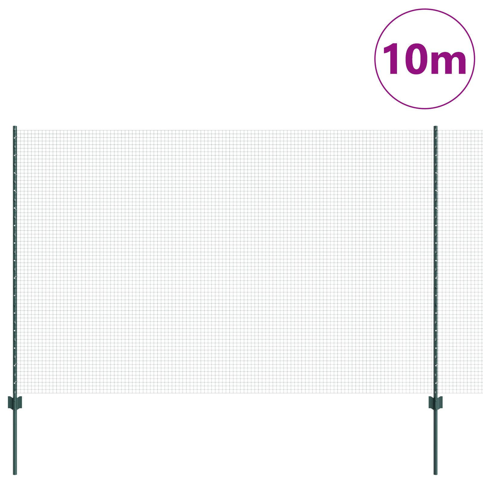 vidaXL Gartenzaun Zaun mit Pfosten Grün günstig online kaufen