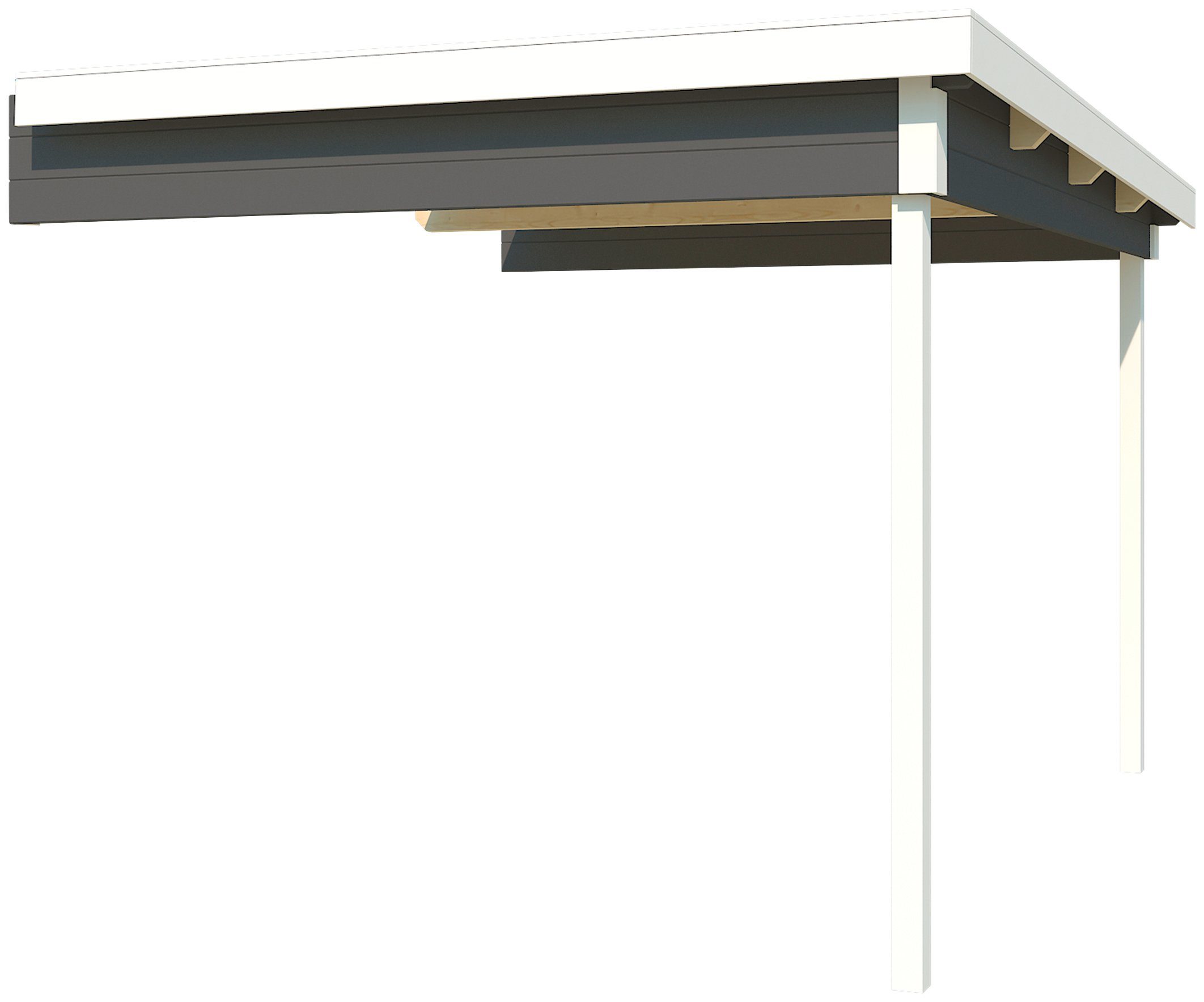 LASITA MAJA Schleppdach Zambesi 300, BxT: 2600x3248 cm, für Zambezi 5 & 7, Dachverlängerung 28 mm, Fundamentmass 2500x3000, Carbongrau