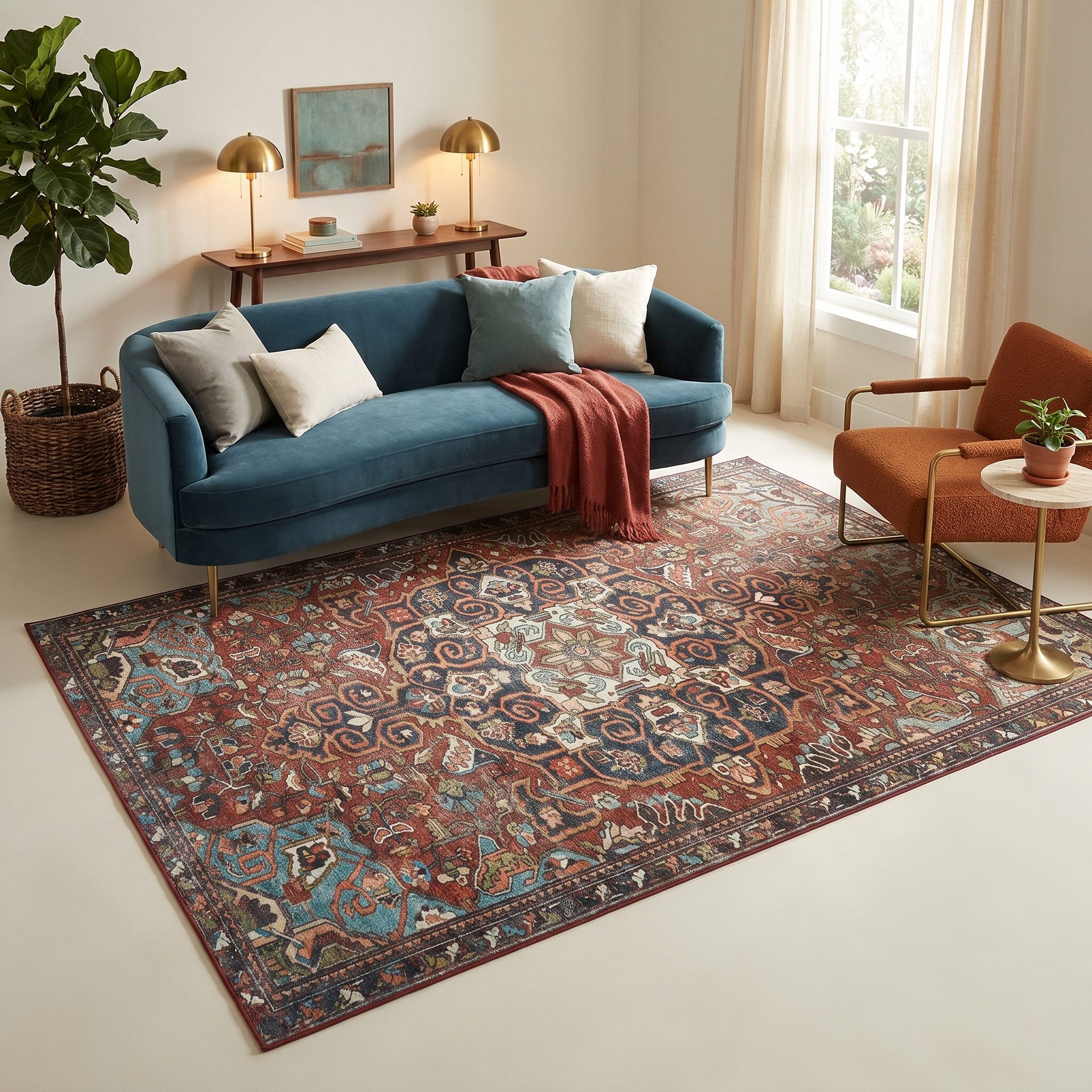 Tapiso Orientteppich ISPAHAN, rechteckig, Höhe: 6 mm, Orient Design
