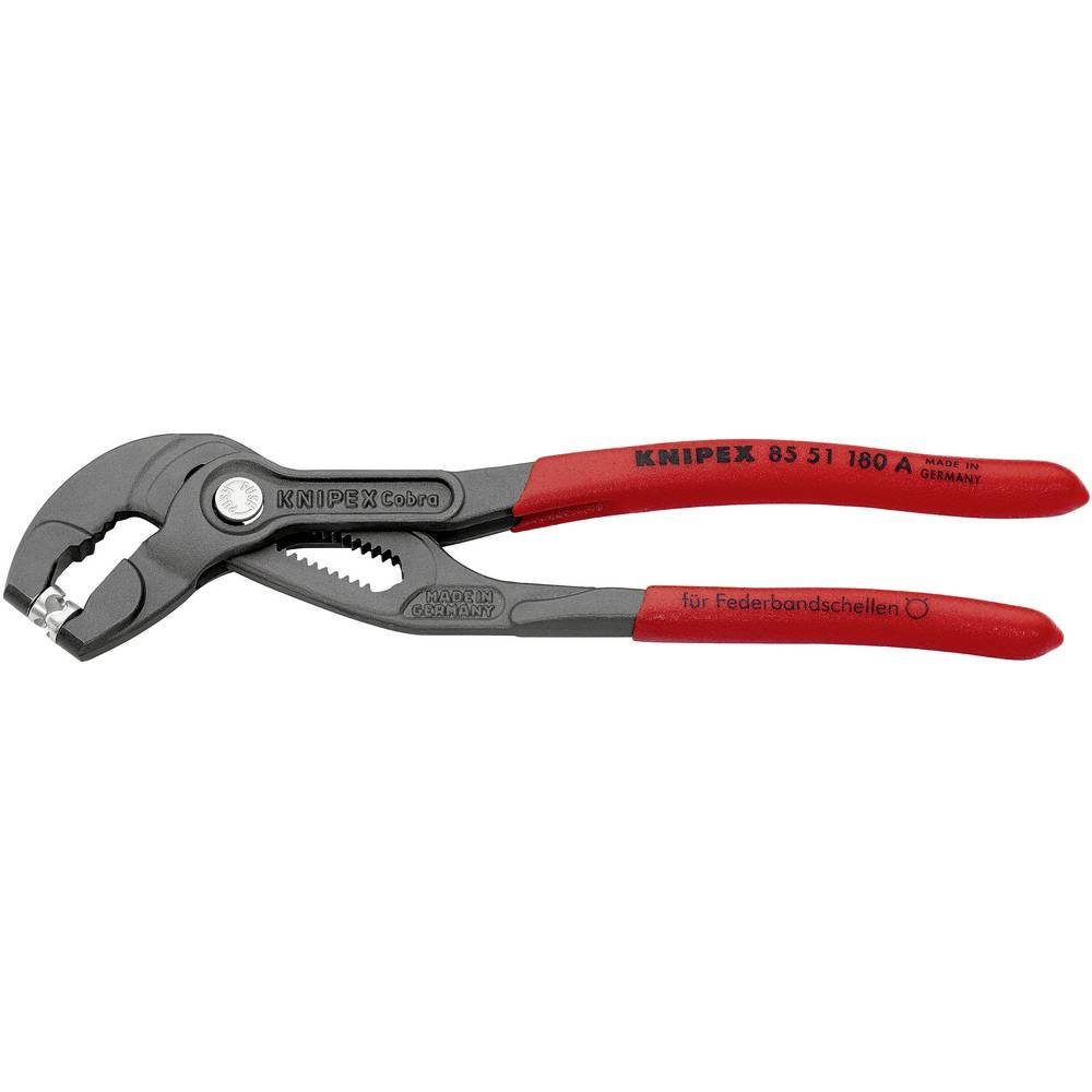 Knipex Ösenzange Federbandschellen-Zange 180 mm, mit Kunststoff überzogen