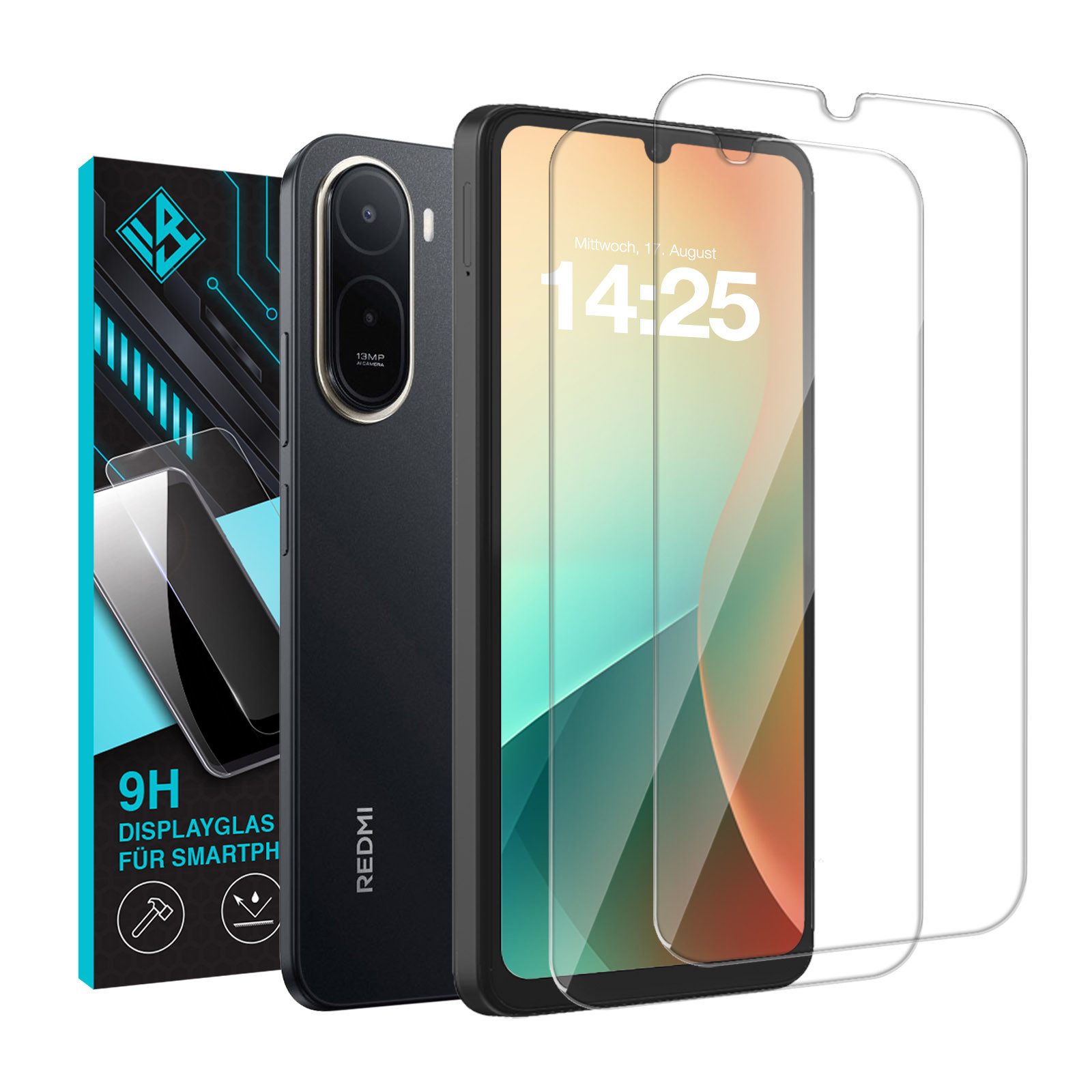 Tec-Expert Displayschutzglas 2X 9H Displayglas für Xiaomi Redmi A7 Pro für Xiaomi Redmi A7 Pro, 2 Stück, Displayschutz, Schutzglas, Bildschirmschutz, kratz- & stoßfest