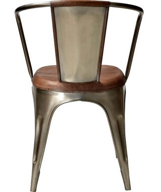 Trademark Esszimmerstuhl Esszimmerstuhl - glänzend mit Leder ohne Polsterung in Cognac Farbe