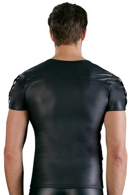 NEK T-Shirt Shirt im edlen Mattglanz mit rockigen Details auf den Schultern
