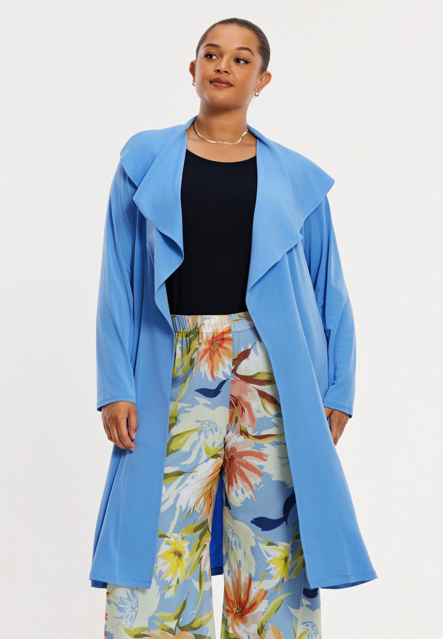 YOEK Cardigan Damen Strickjacke Flare Fit