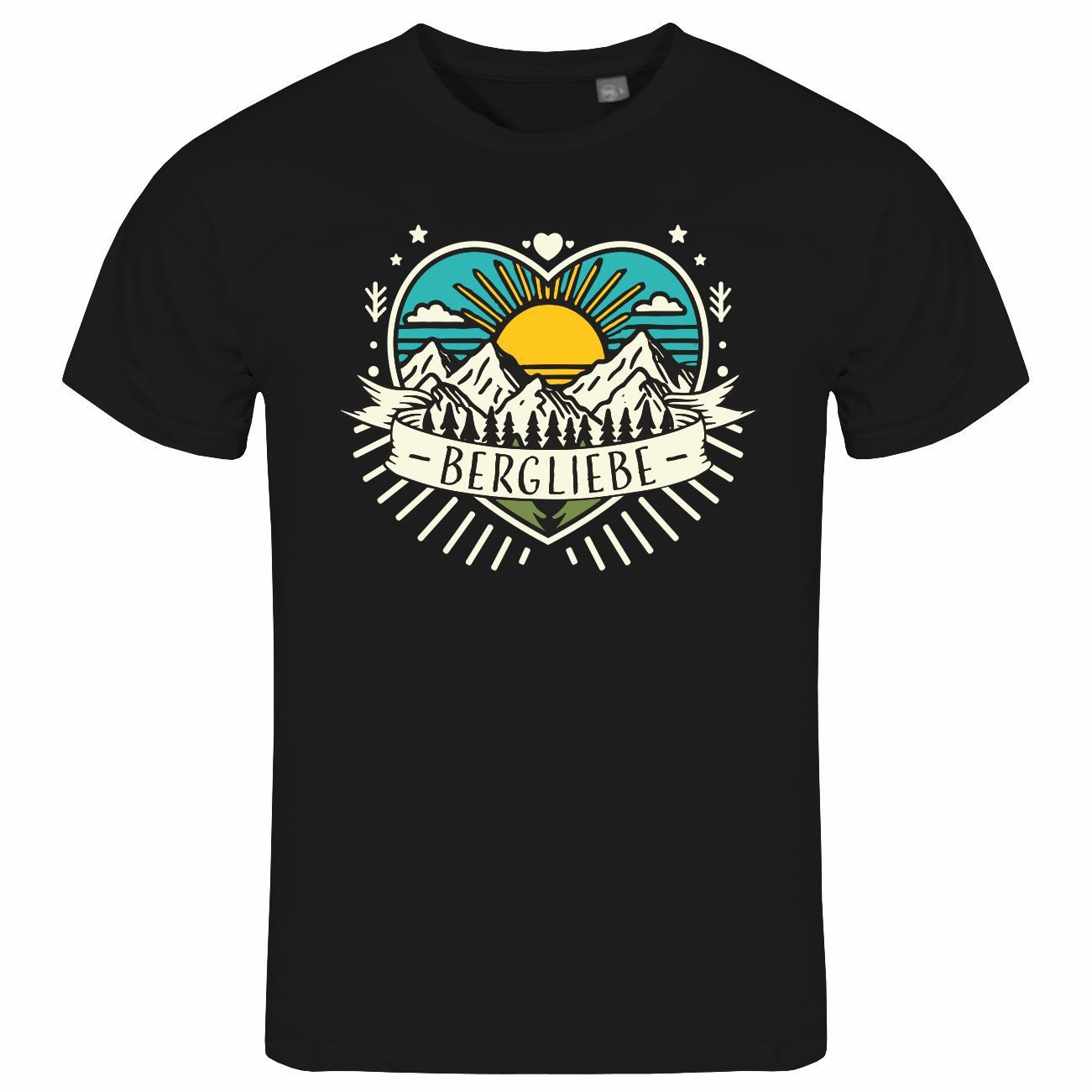 Print-Shirt Herren T-Shirt Ich Liebe die Berge