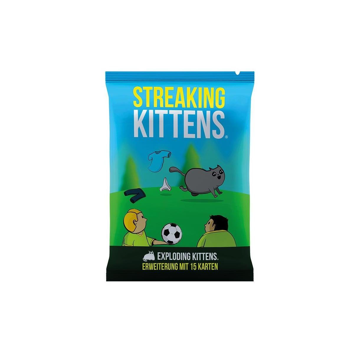 Asmodee Spiel, Familienspiel EXKD0015 - Streaking Kittens - Exploding Kittens, ab 7..., Strategiespiel