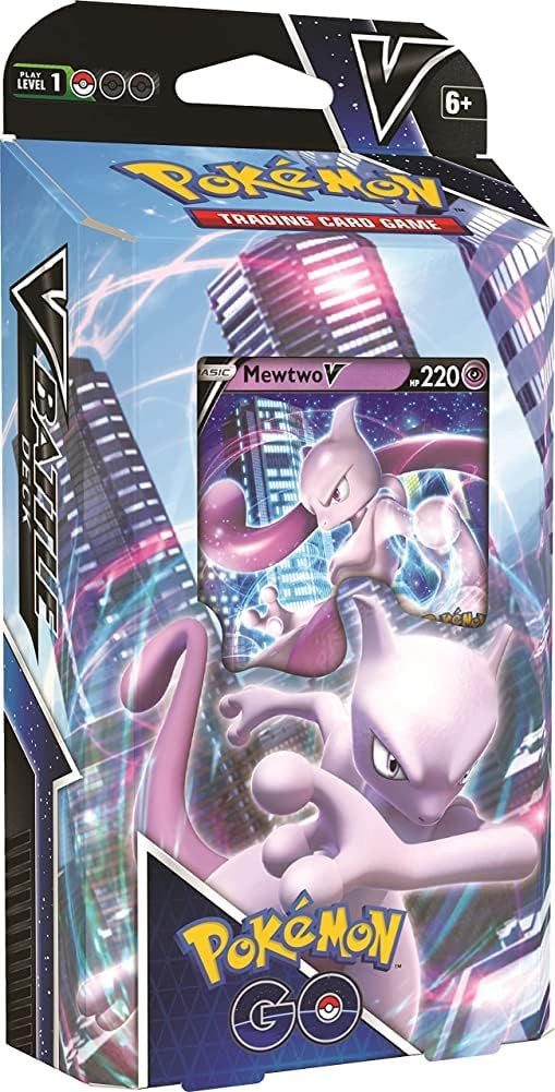 POKEMON JUEGO DE CARTAS Sammelkarte Pokemon TCG Mewtu V Battle Deck Kampf-Deck Mewtwo Englisch