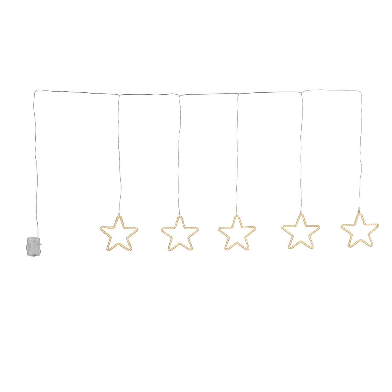 Gravidus LED-Lichtervorhang LED Sternenvorhang warmweiß 100 LEDs Batteriebe günstig online kaufen