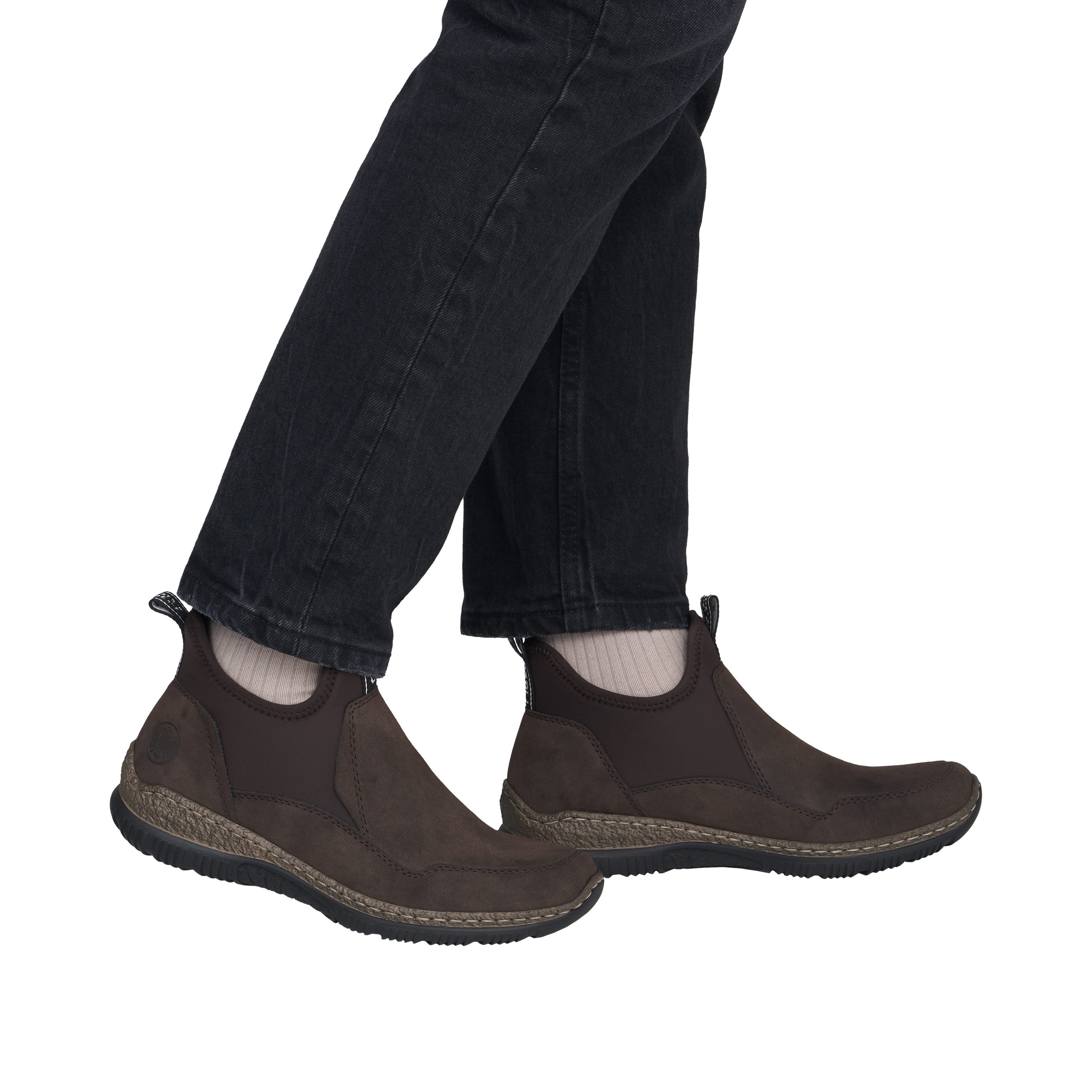 Rieker Schlupfboots Slipper, Slip-on Sneaker, Stiefelette mit MemoSoft-Innensohle