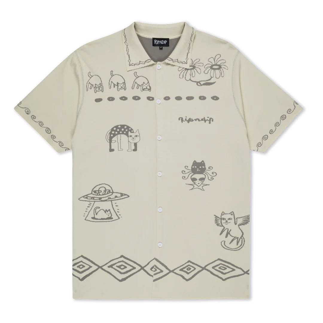 RIPNDIP Kurzarmhemd Hemd Ripndip Blonded Reversible Button