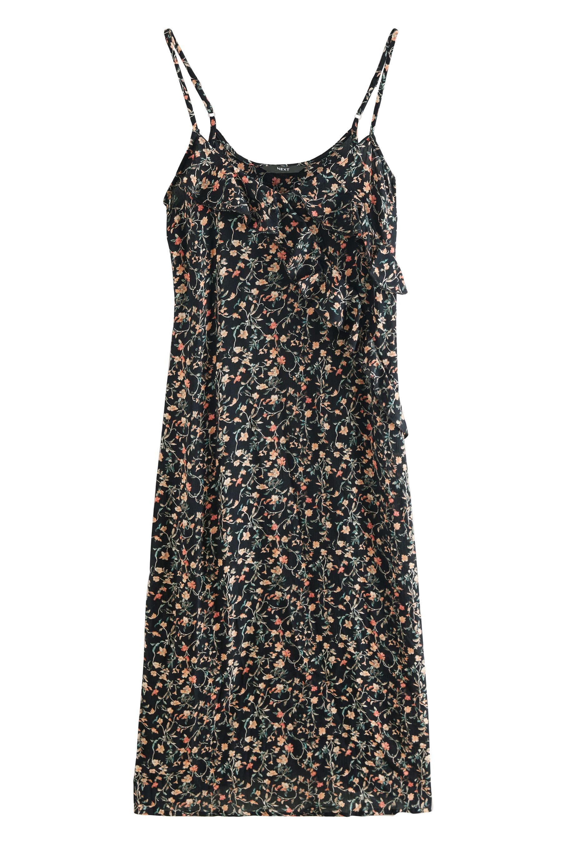 Next Sommerkleid Mittellanges Trägerkleid mit Rüschen (1-tlg) günstig online kaufen