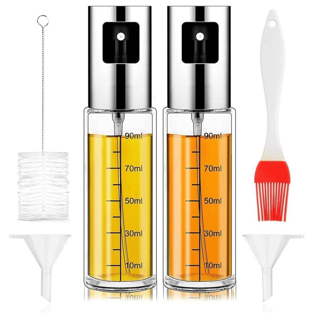 Layba Ölspender LAYBA Ölsprüher 2er-Set 100 ml Silber