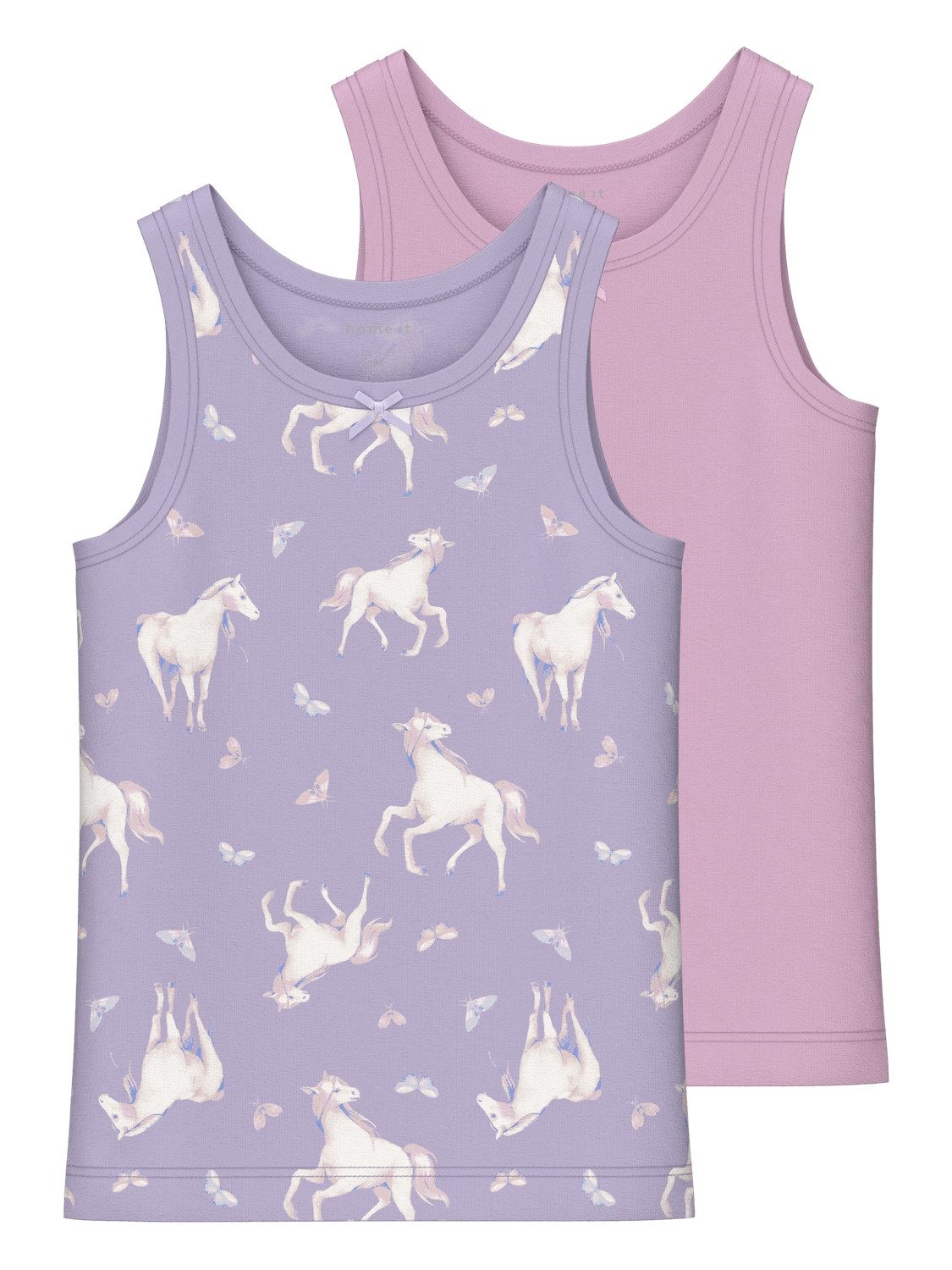 Unterhemd NMFTANK TOP 2P PASTEL LILAC HORSE NOOS