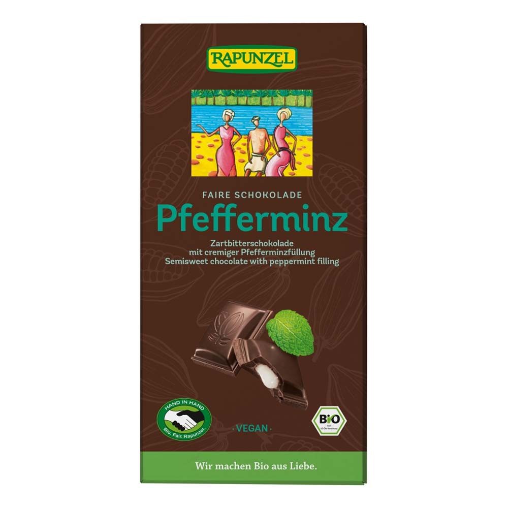 Rapunzel Schokolade Zartbitter Schokolade - Pfefferminz 100g
