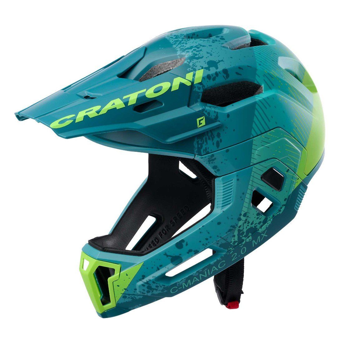 Fahrradhelm C-Maniac 2.0 MX Enduro Downhill Freeride BMX Fullfacehelm mit Kinnbügel