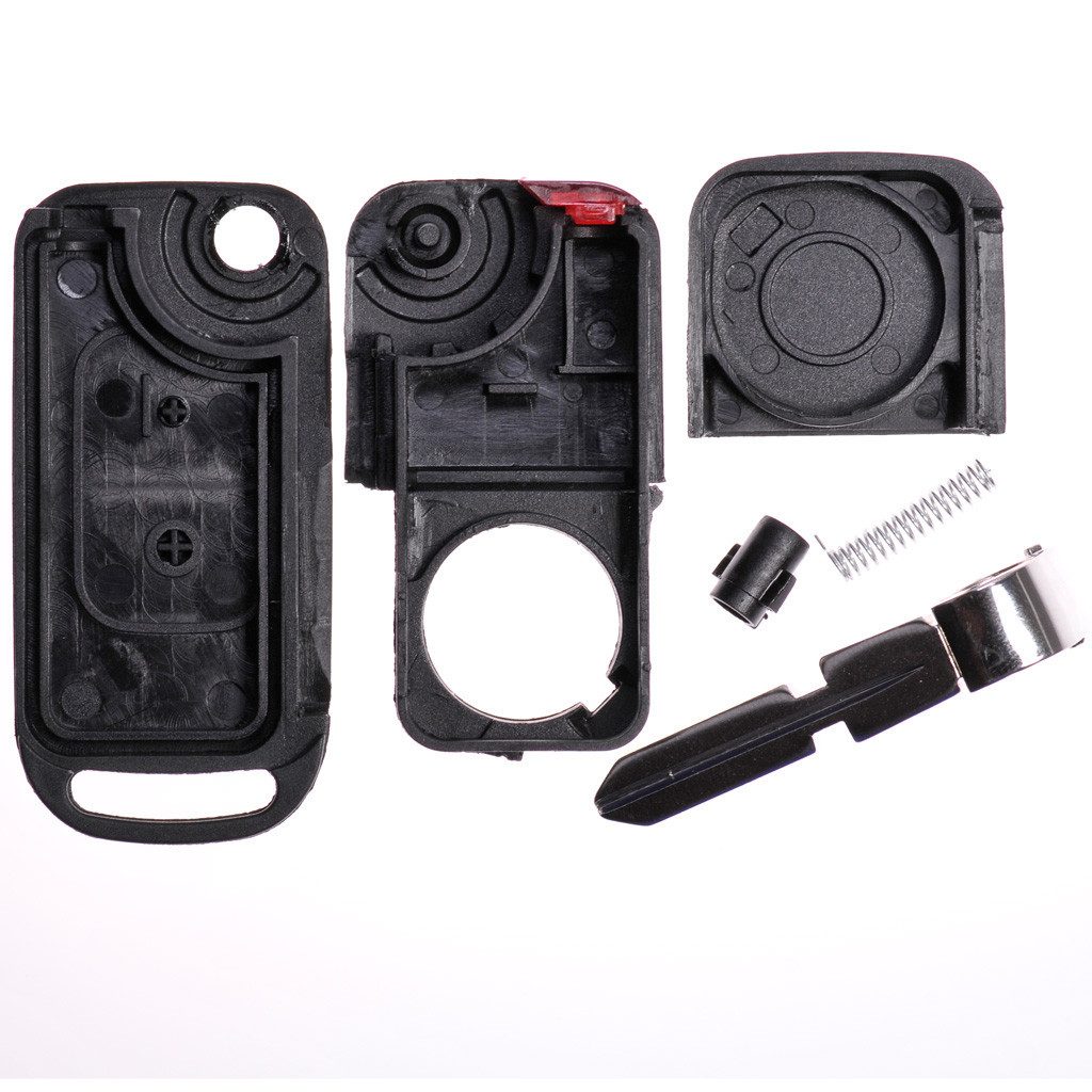 mt-key Auto Schlüssel 2 Tasten + HU39 Rohling + 1x Kleber + 2x VARTA CR2025 Knopfzelle, CR2025 (3 V), für Mercedes Benz R170 W414 W903 Chrysler Funk Fernbedienung