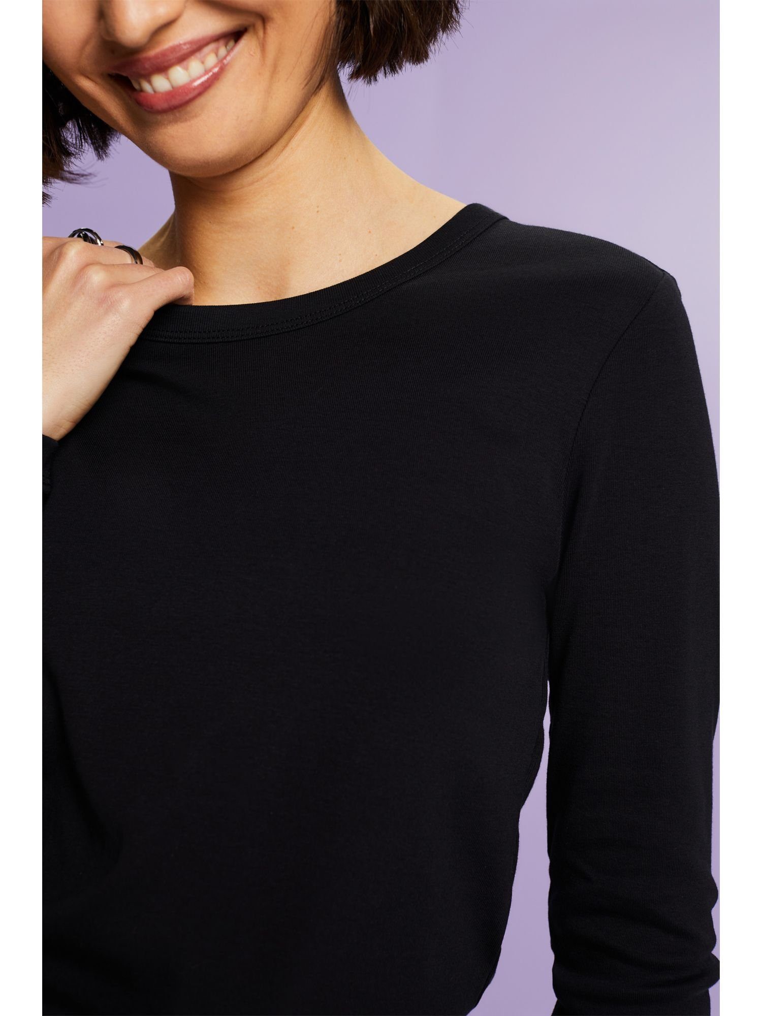 (1-tlg) Langarmshirt T-Shirts BLACK Esprit
